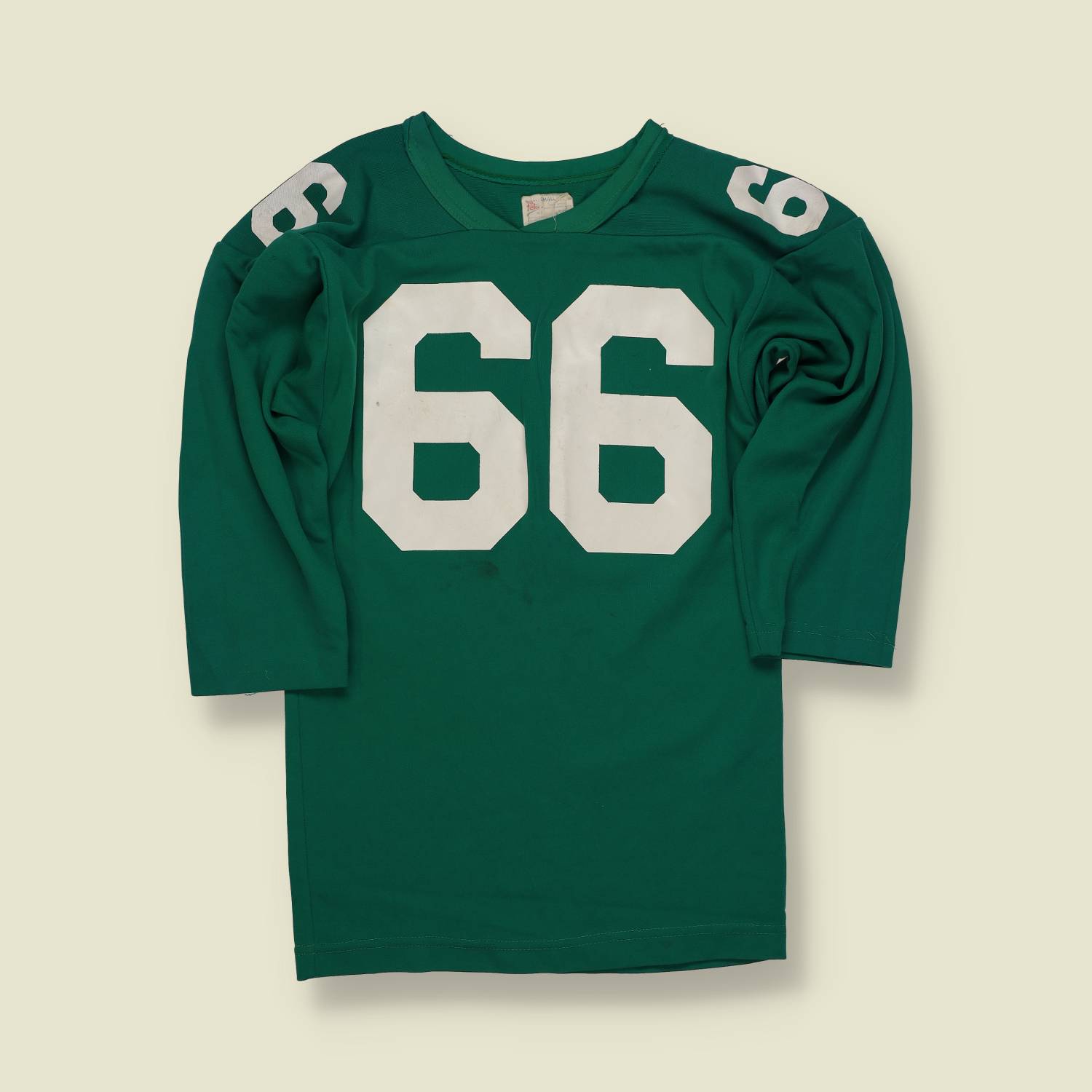 1970s | Felco | Cotton Football Jersey – Green / White - XXS