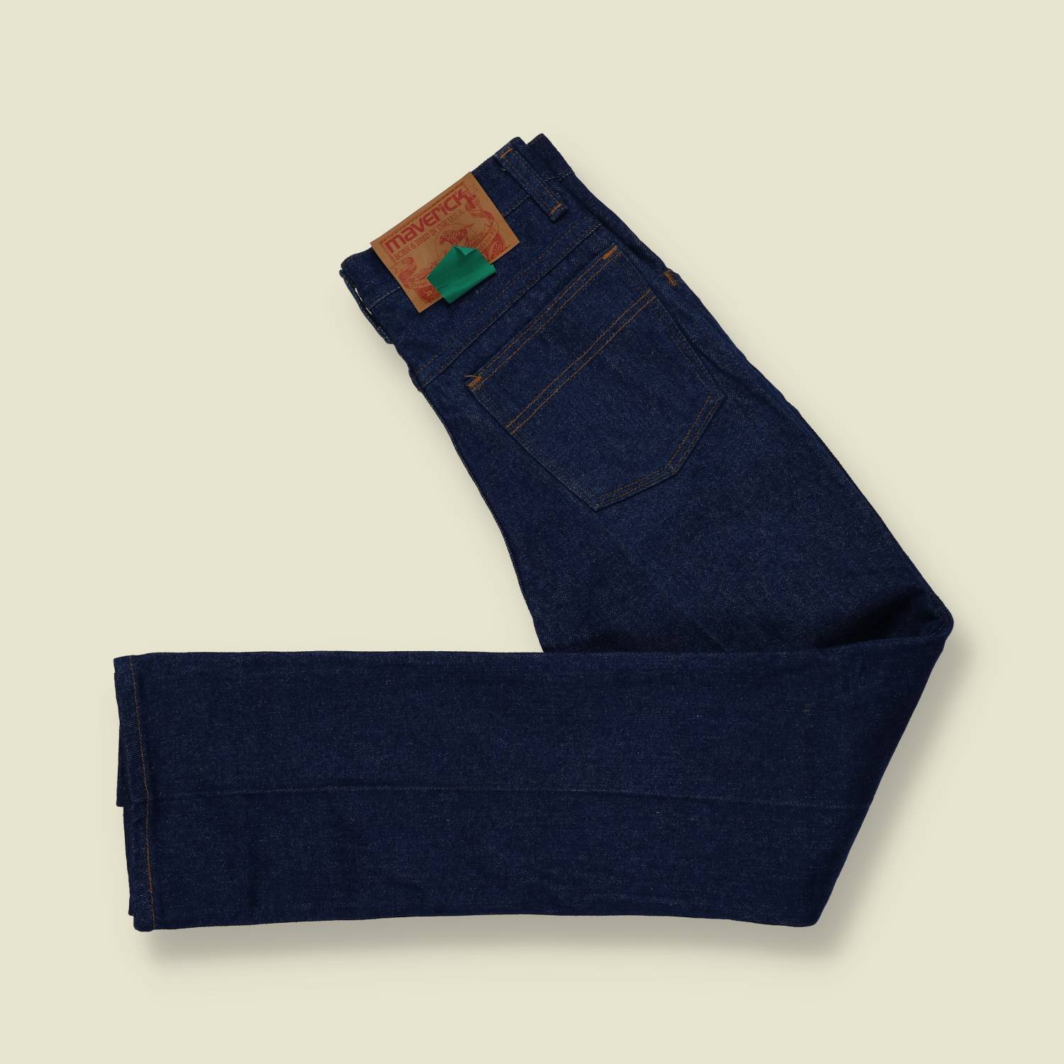 1970s | Wrangler Maverick | Deadstock Denim Jeans – Dark Indigo - w24