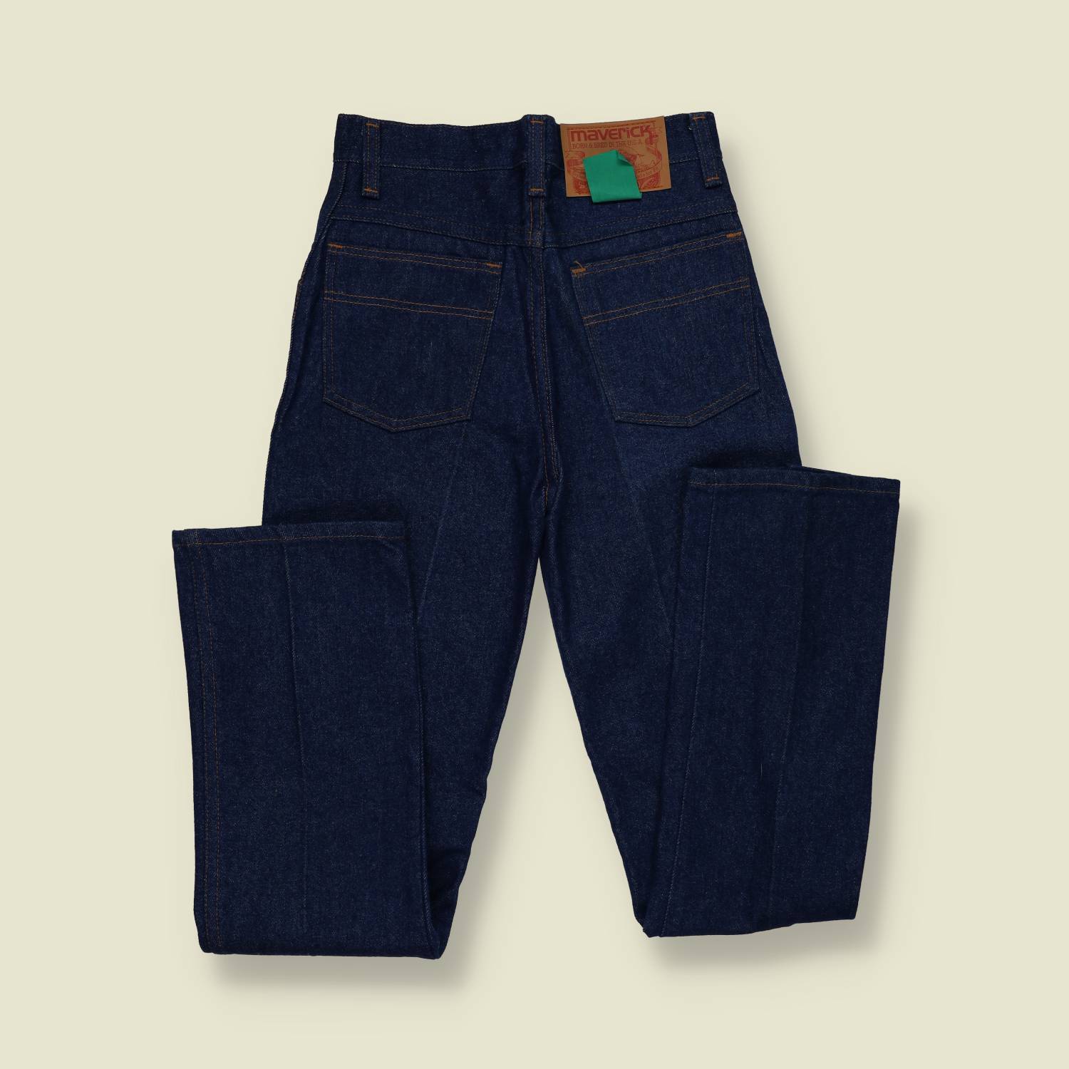 1970s | Wrangler Maverick | Deadstock Denim Jeans – Dark Indigo - w24