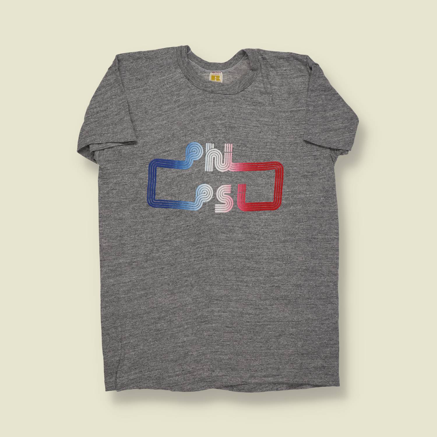 1980s | Russell Athletic | Printed T-Shirt – Grey - XS/S