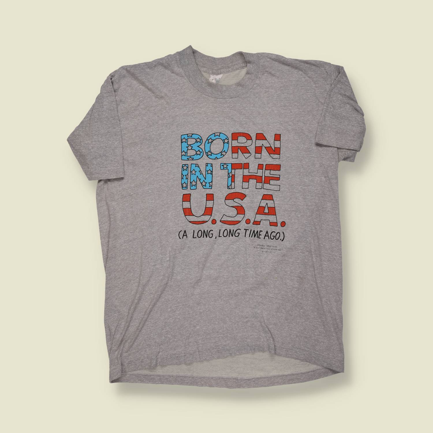 1980s | Born in the U.S.A. | Graphic T-Shirt – Grey - S/M