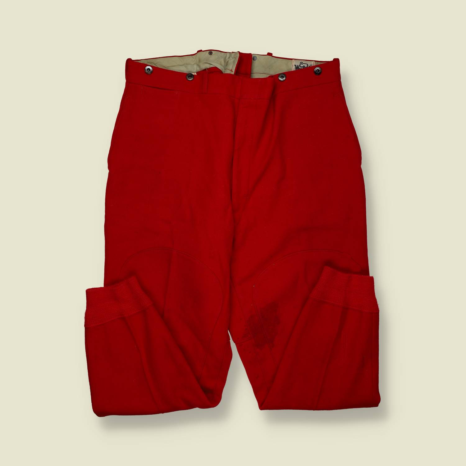 1960s | Woolrich | Made in USA | Wool Hunting Trousers – Signal Red - w36