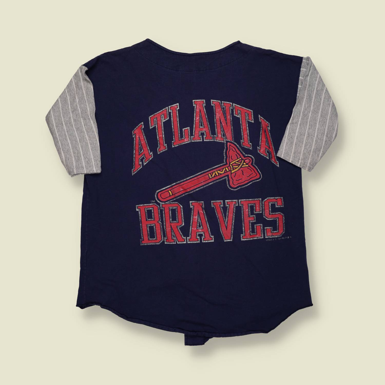 1991 | Atlanta Braves | Baseball Jersey Shirt – Navy/Grey - XS/S