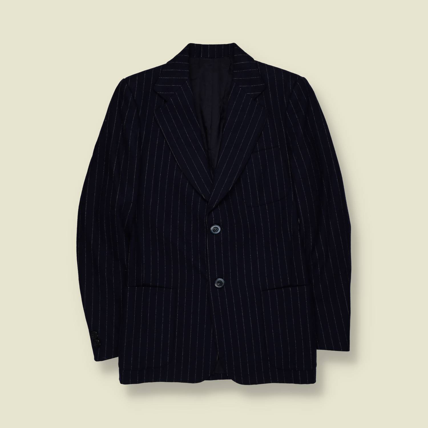 1970s | Marzotto | Pinstripe Blazer | Navy - XXXS