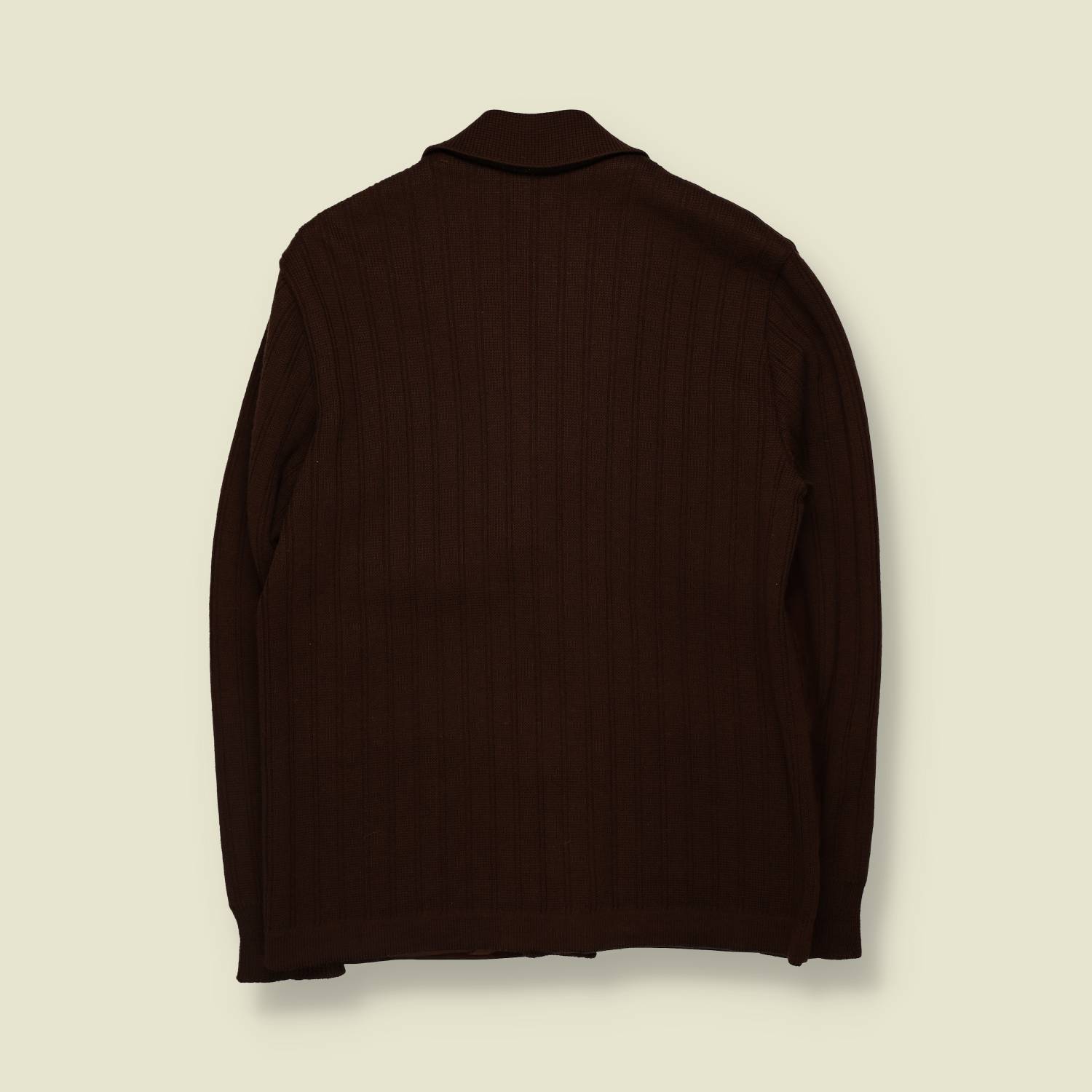 1970s | Suede And Knit Jacket Cardigan | Brown - S