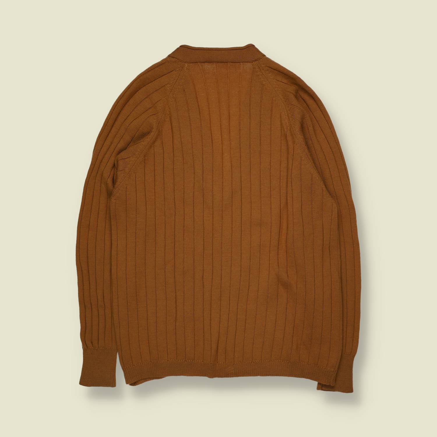 1970s | Raglan Sleeve Cardigan | Burnt Orange - XXS