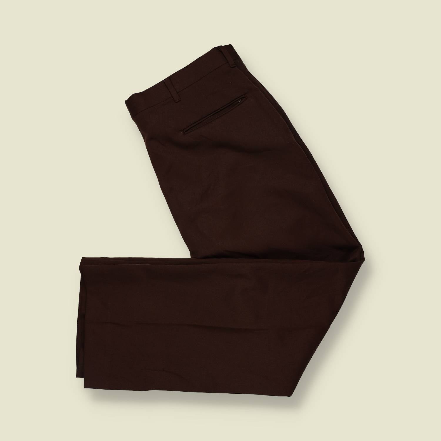 1970s | Tailored Trousers | Brown - w36