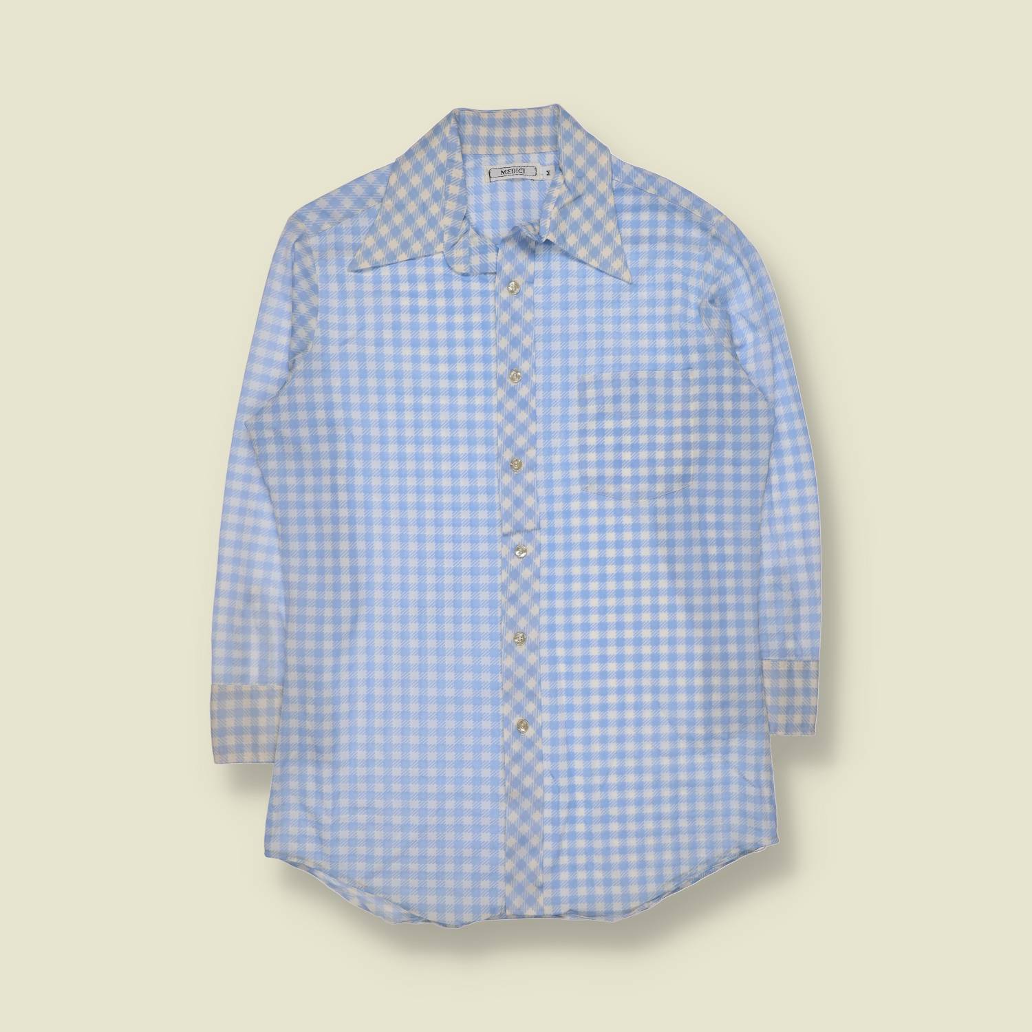 1970s | Medici | Shirt | Blue Check - L
