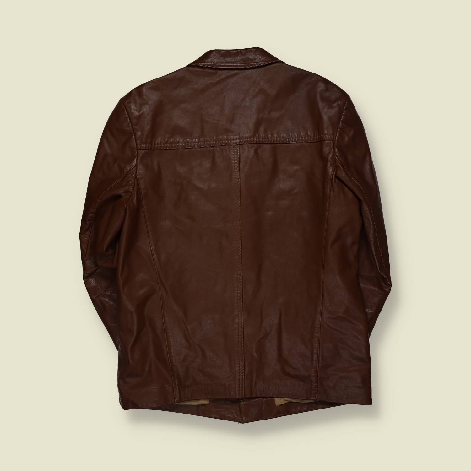1970s | Leather Jacket | Brown - M