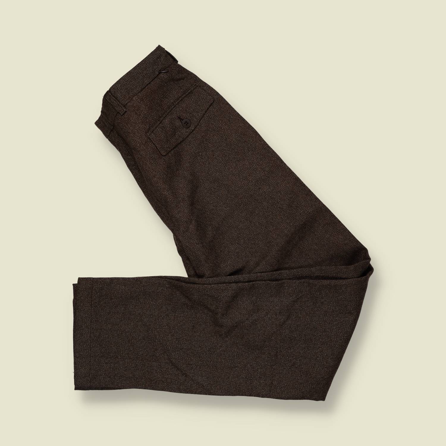 1970s | Chinook | Deadstock Tailored Trousers | Brown - w30