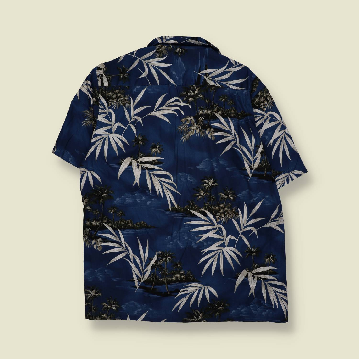 1970s | RJC | Short Sleeve Hawaiian Shirt | Made In Hawaii | Blue Tropical Print - XL