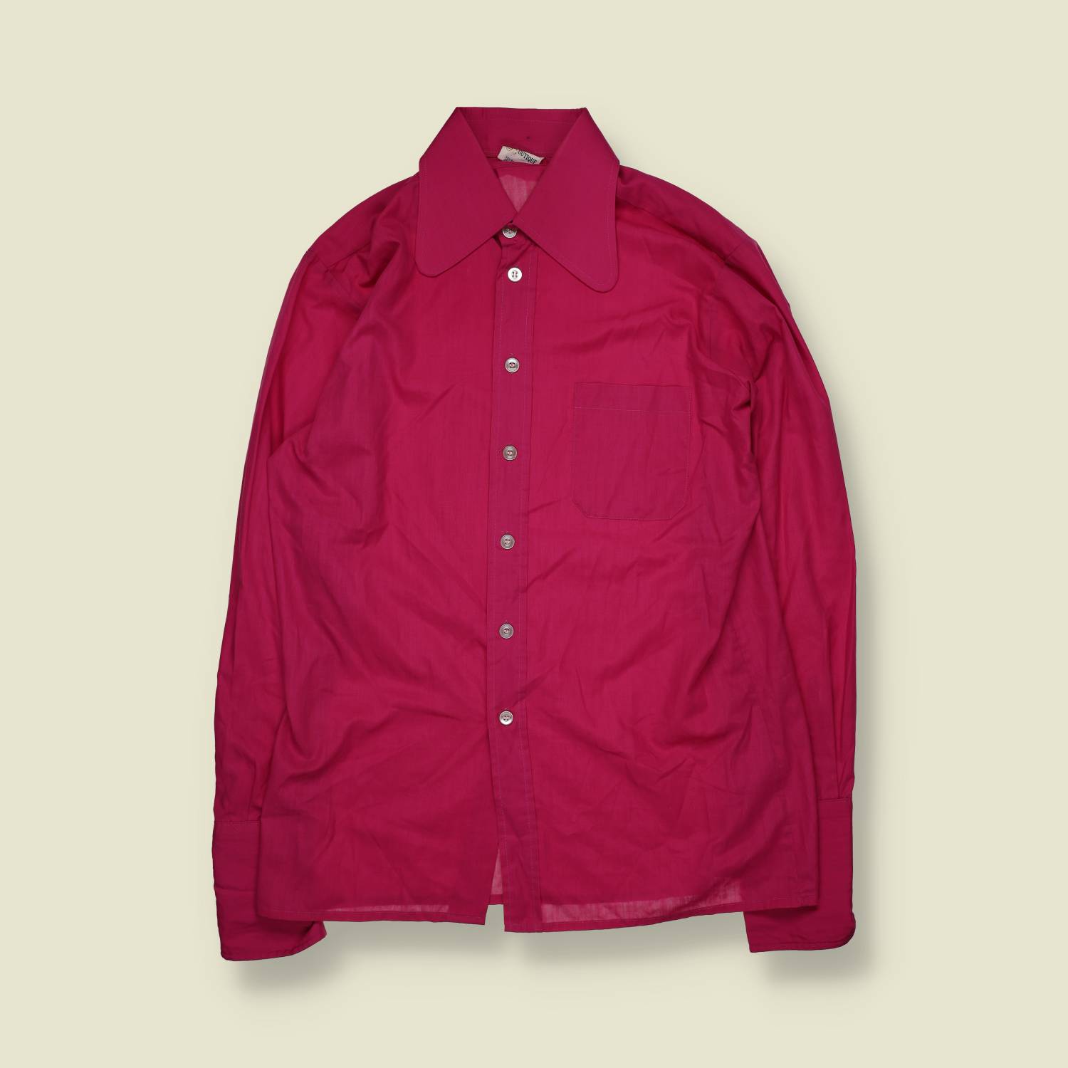 1960s | Long Sleeve Shirt | Pink - L