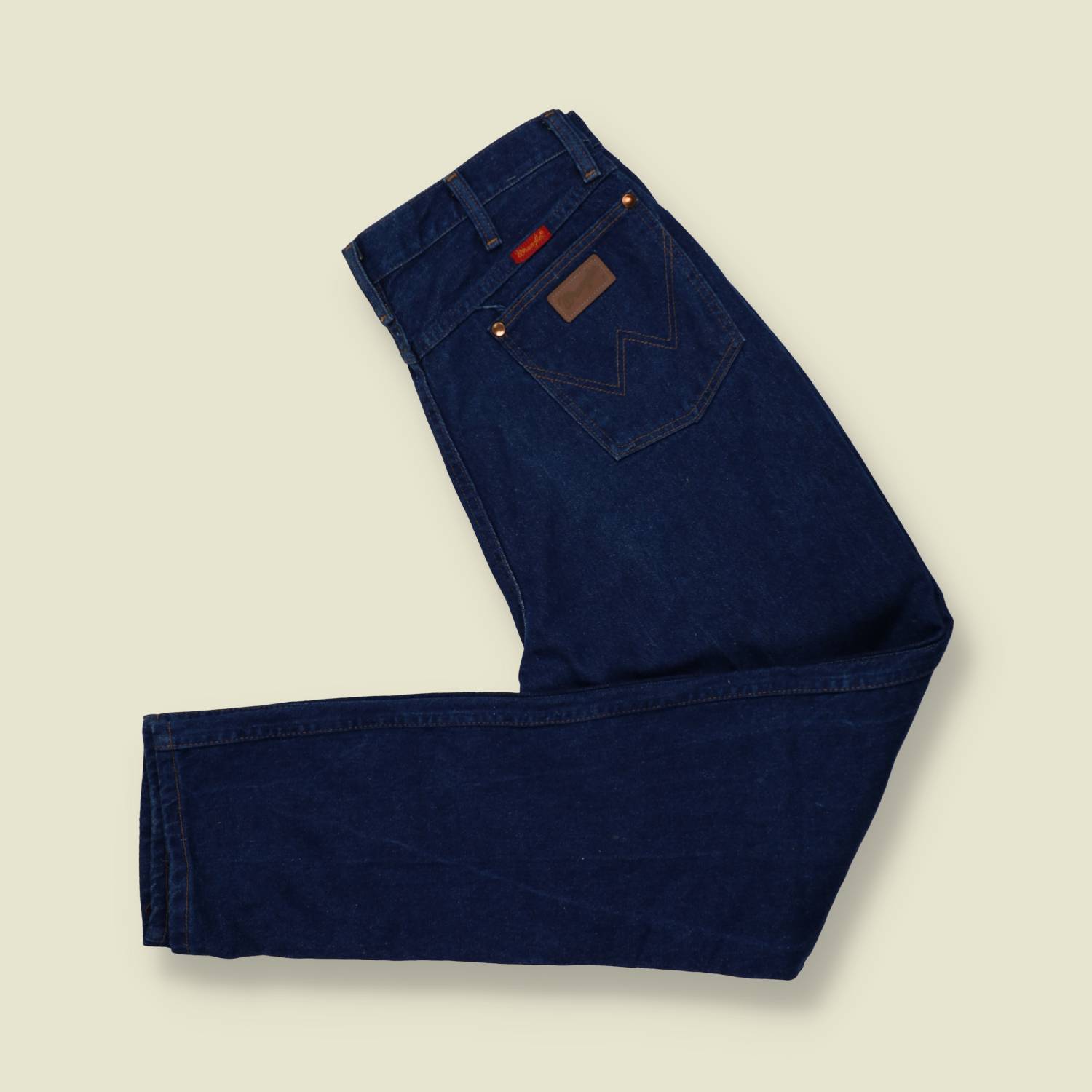 1990s | Wrangler | Dark Blue Denim Jeans – Deadstock Condition - w32