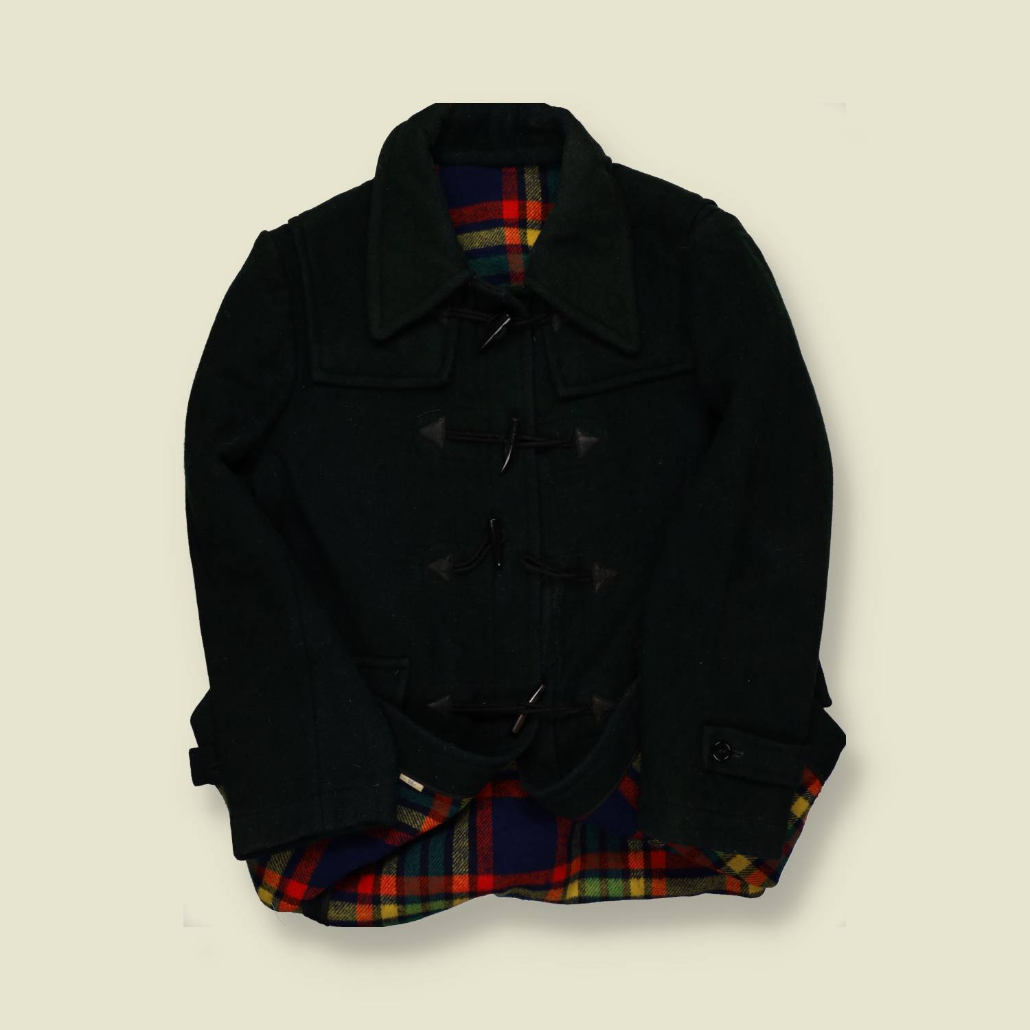 1970s | British Outerwear | Green Wool Duffle Coat - M