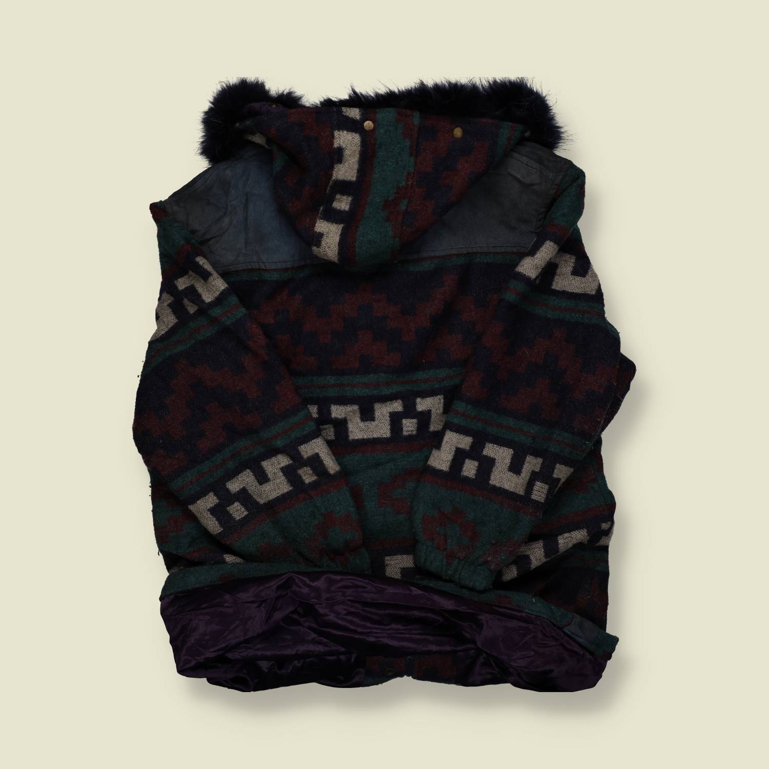 1980s | Table Mountain | Southwestern Blanket Parka - M