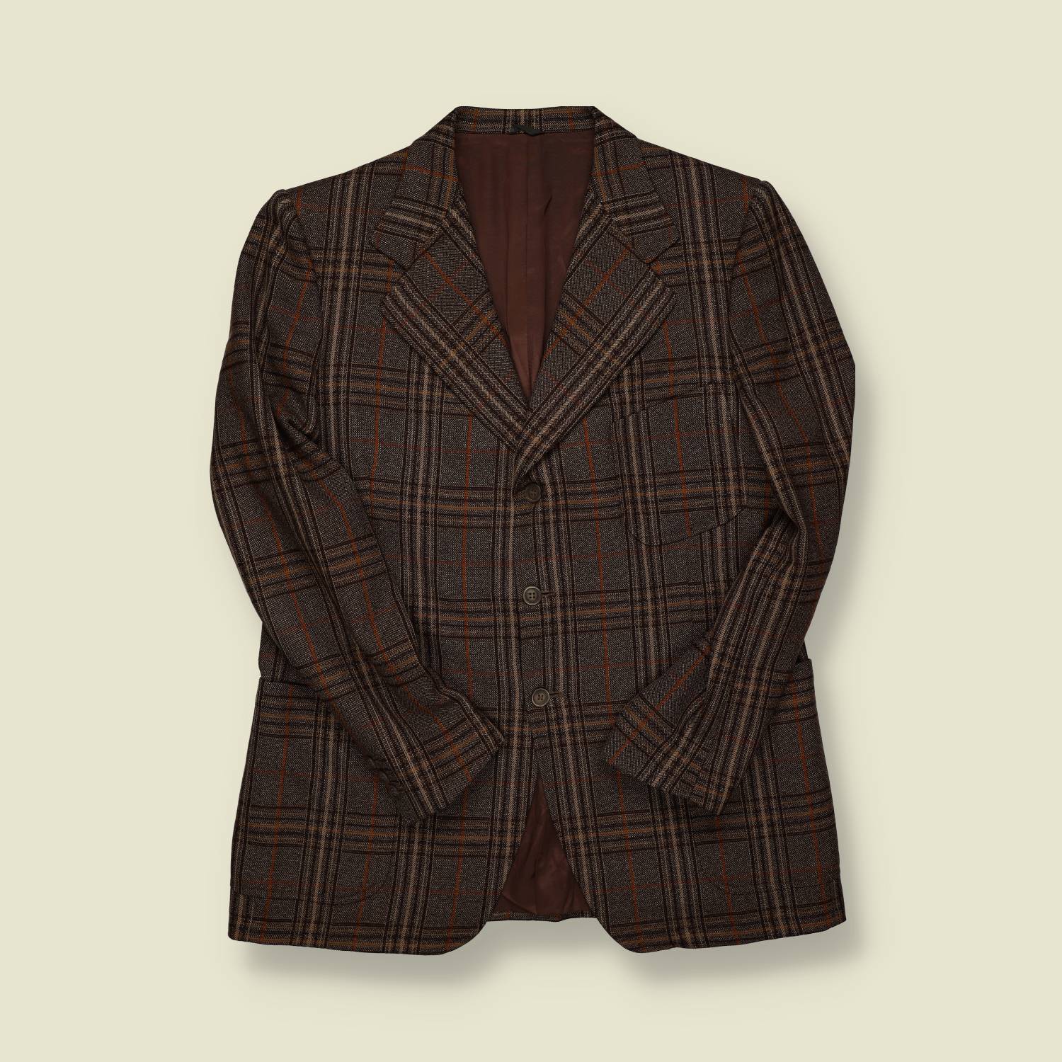 1970s | Tailored | Wool Plaid Blazer - S