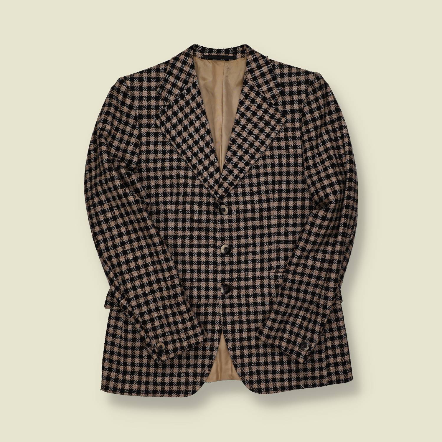 1970s | Tailored | Wool Check Blazer - S