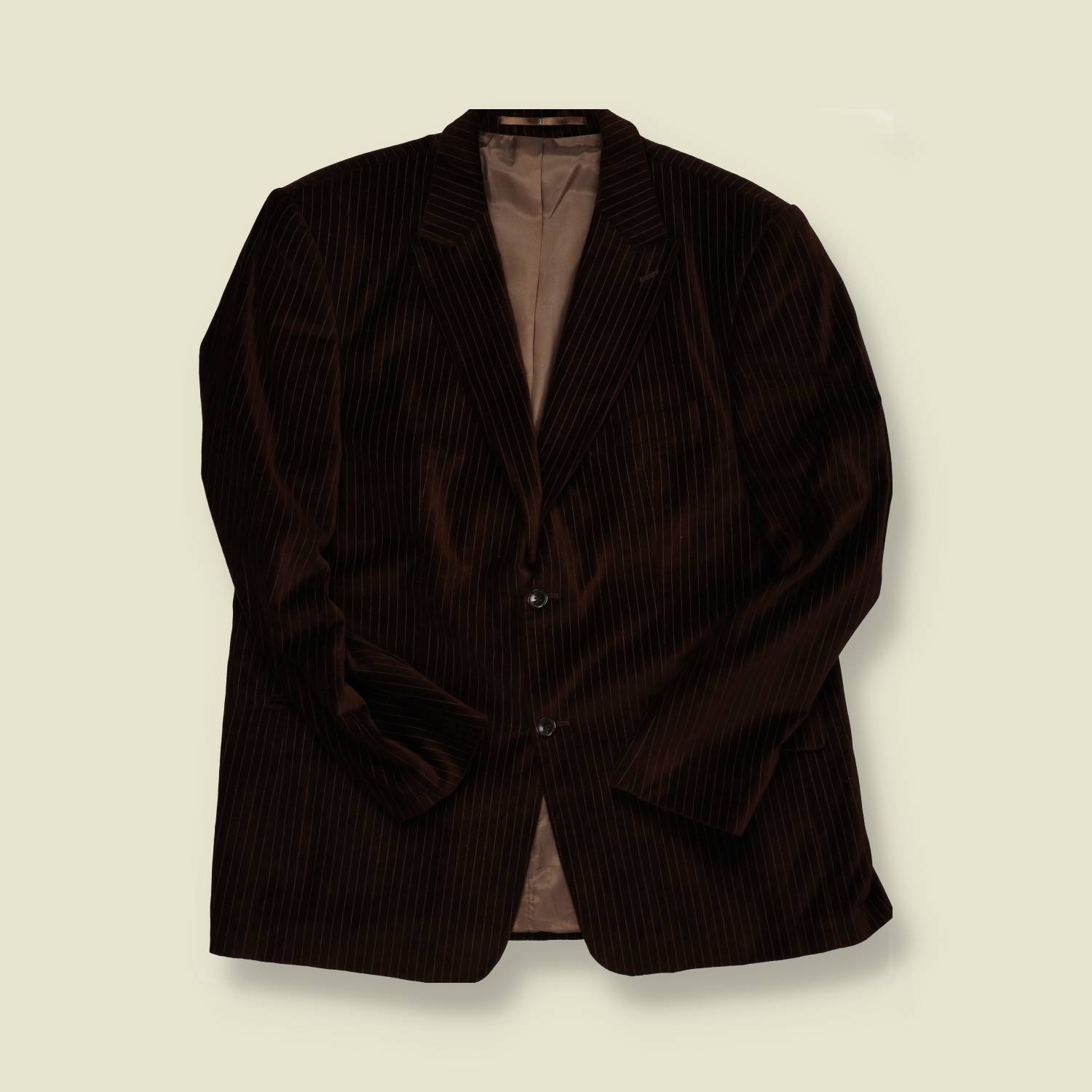 1990s | Biagoni | Velvet Pinstripe Blazer - M/L