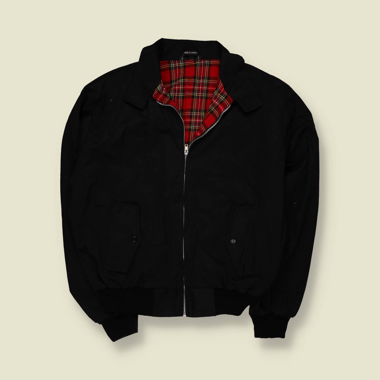 1990s | Black Harrington Jacket - Made in England - XL