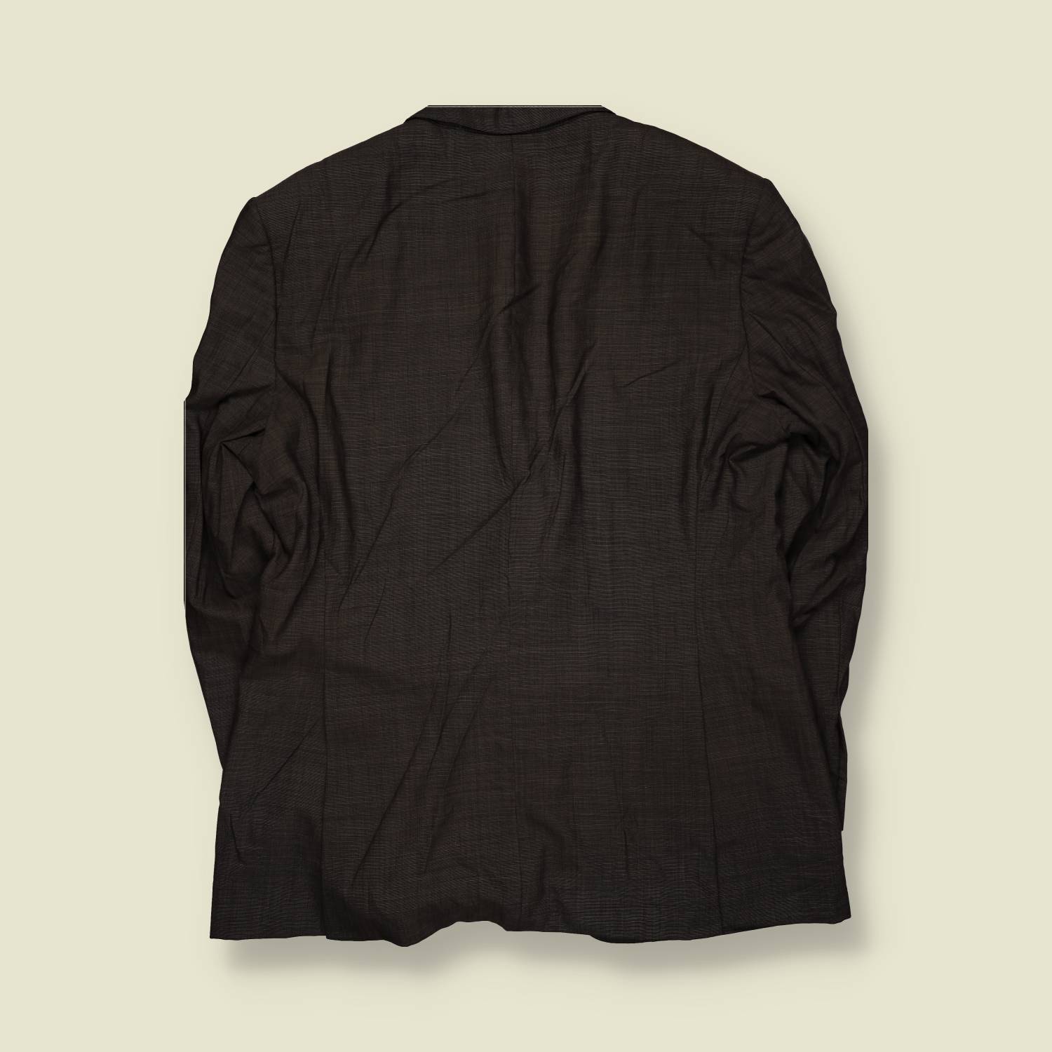1980s | Dark Brown Glen Check Two-Piece Suit - XL