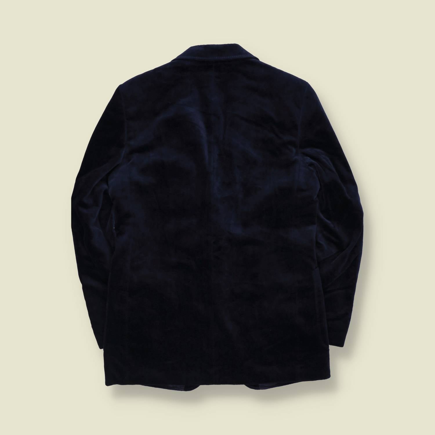 1970s | Navy Velvet Two-Button Blazer - XS