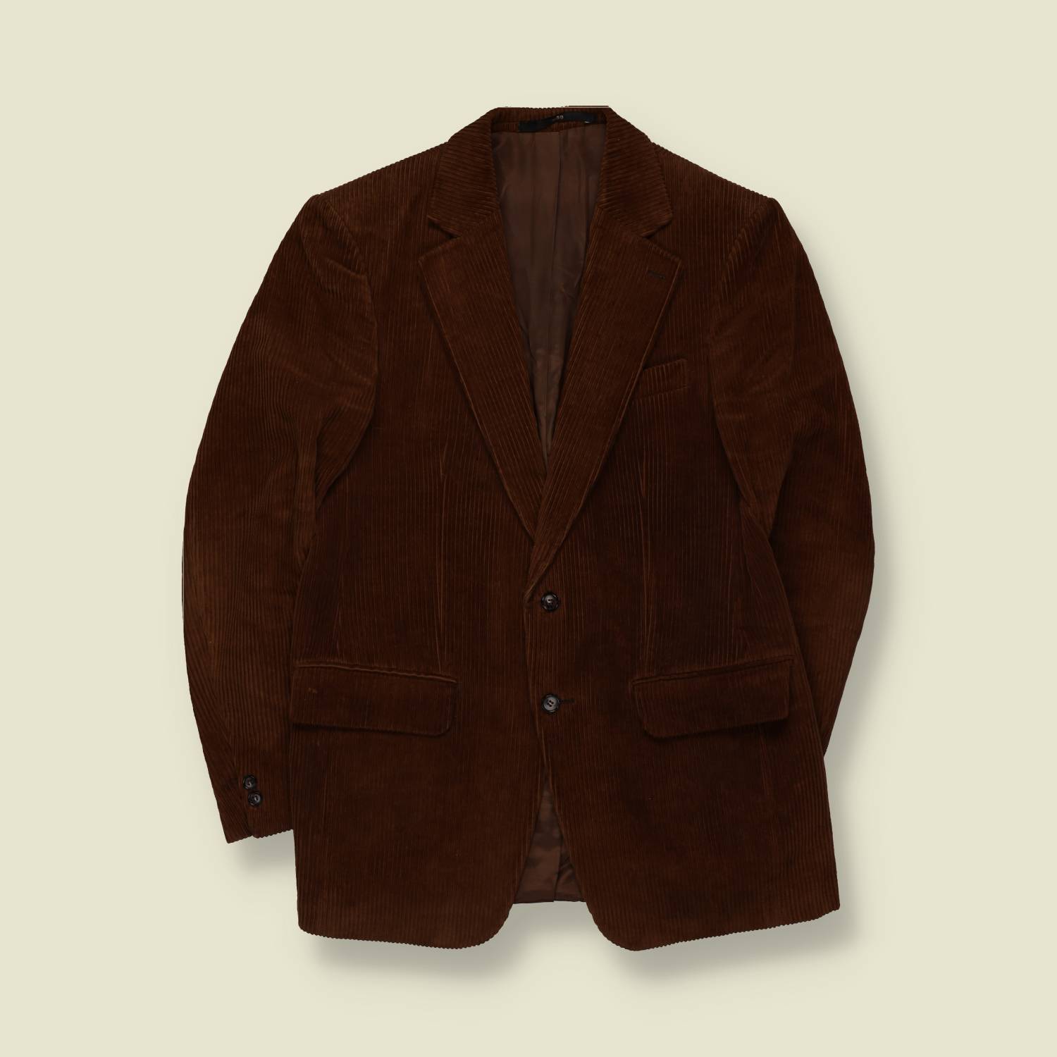 1970s | Riku | Brown Corduroy Two-Button Blazer - S