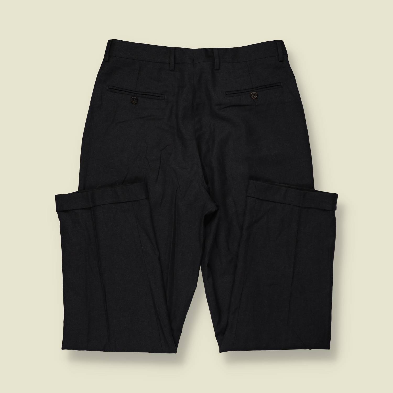1980s | Dark Grey Pleated Trousers - w32