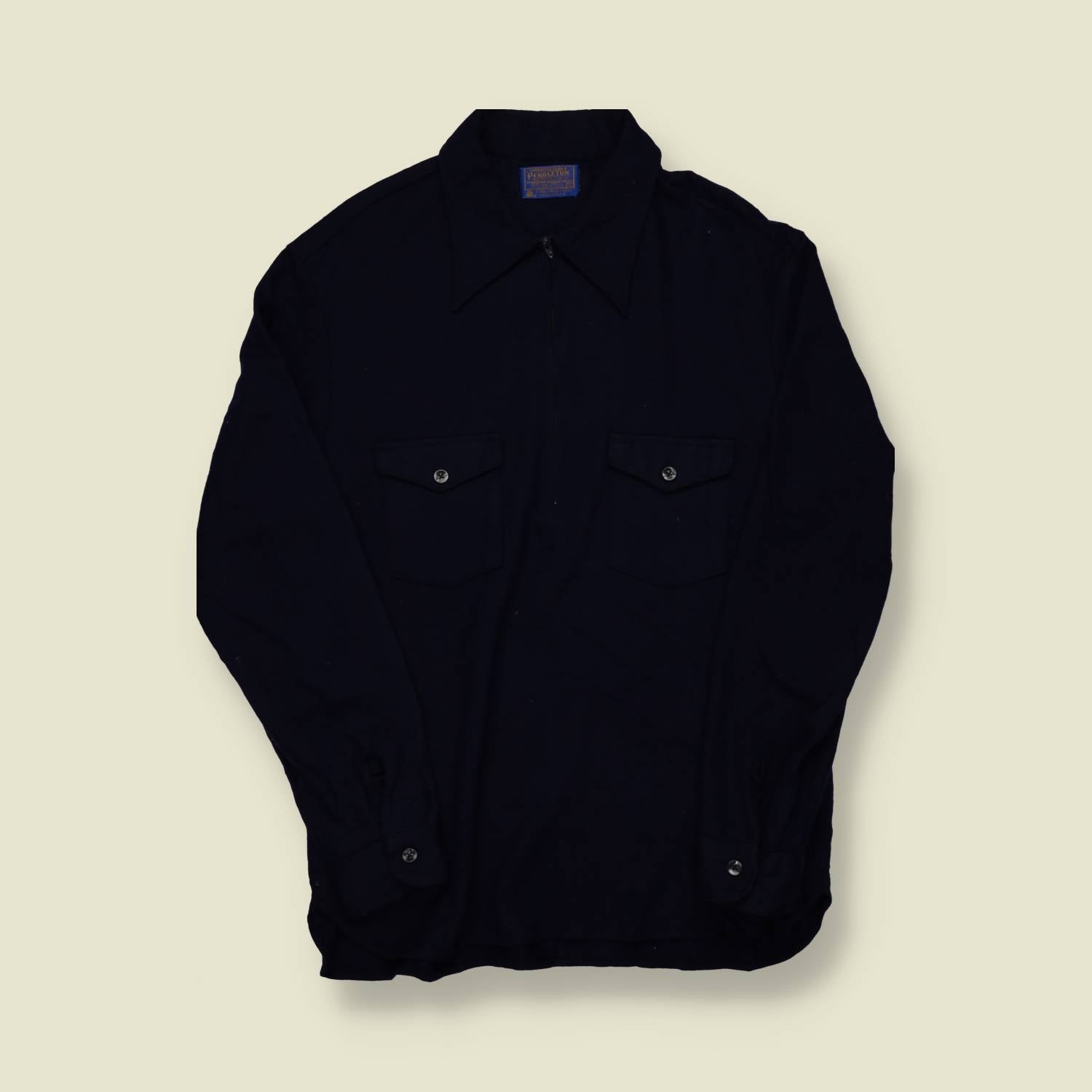 1970s Pendleton 1/4 Zip Pullover Shirt - L/XL