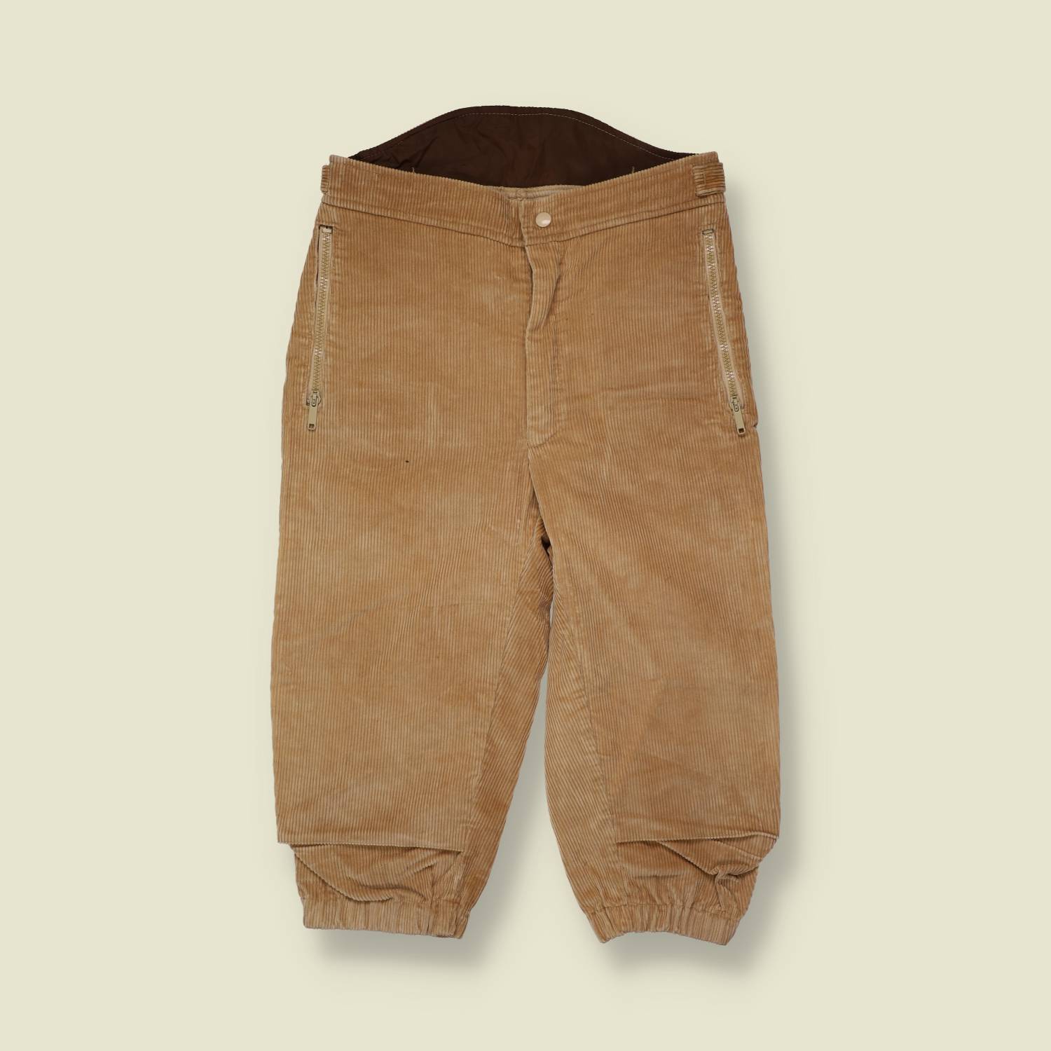 1980s | Corduroy Plus Fours | Camel - w30