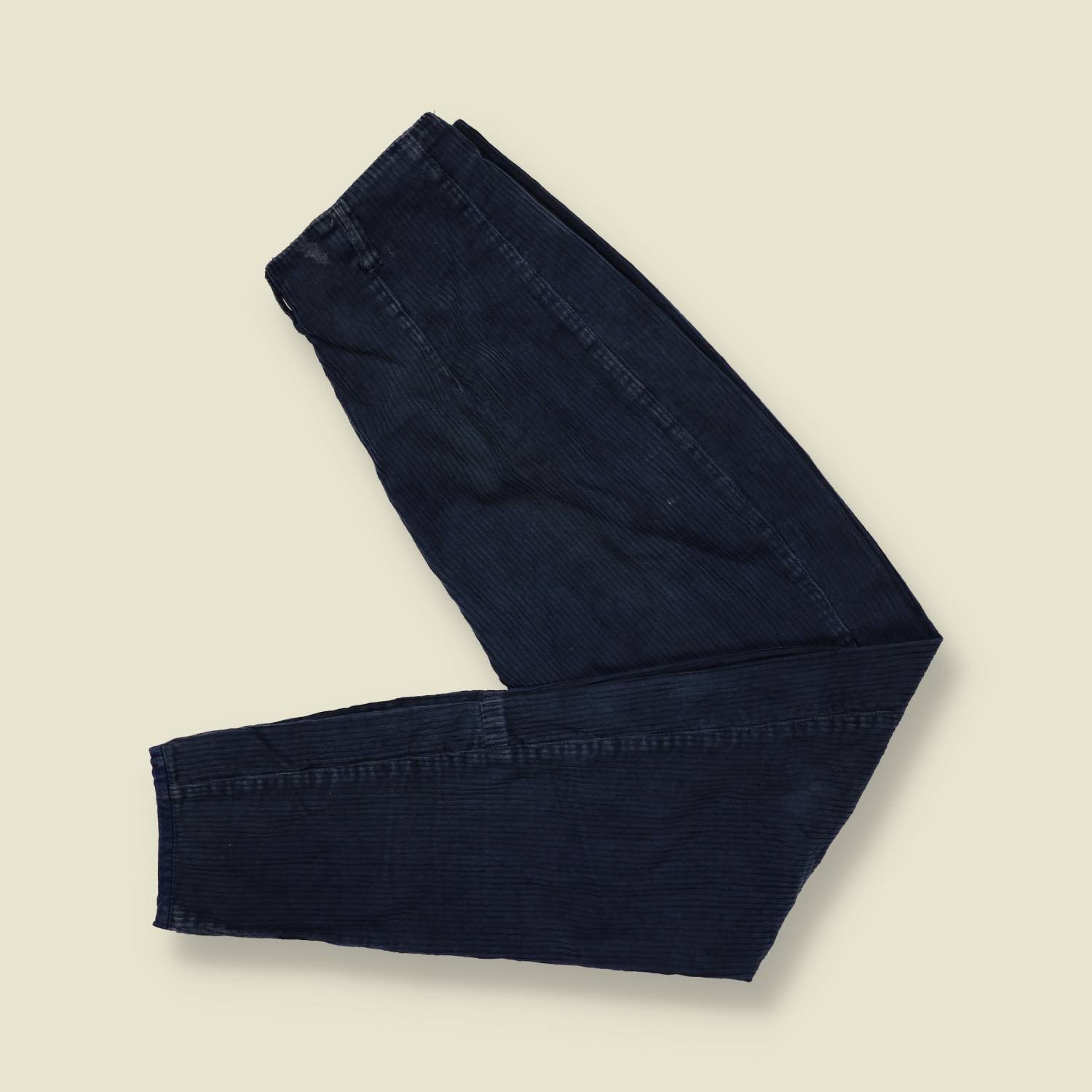 1980s | Manhattan | Corduroy Trousers | Navy - w28