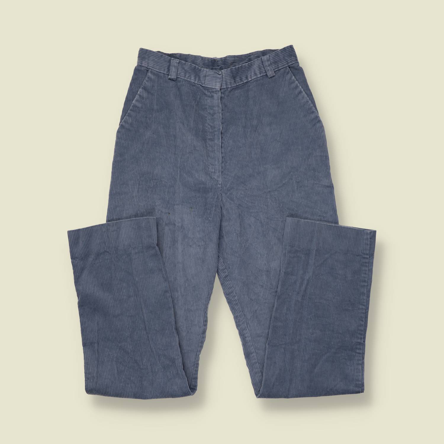1970s | Wrangler Junior | Corduroy Trousers | Slate Blue - w24