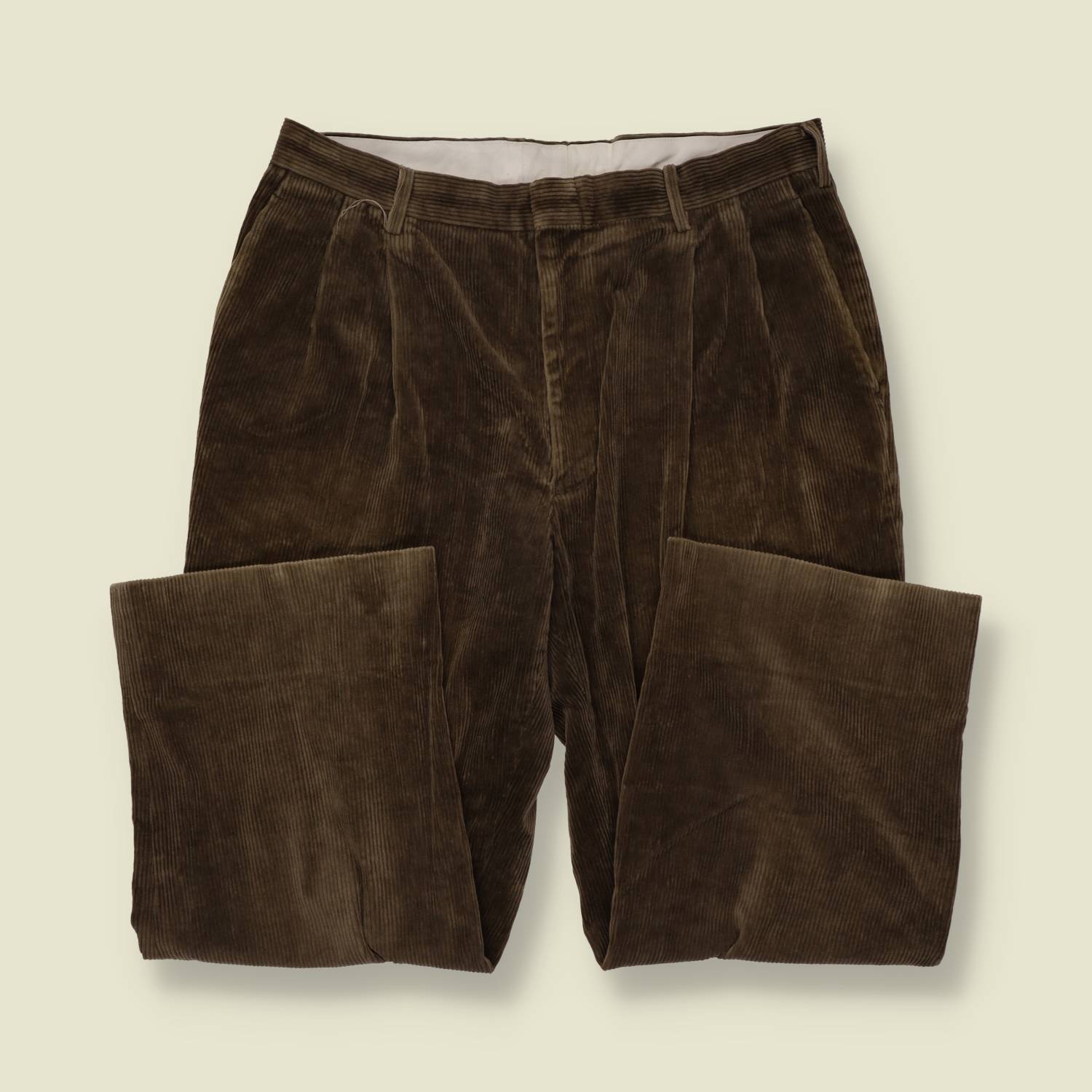 1980s | Corduroy Trousers | Brown - w34