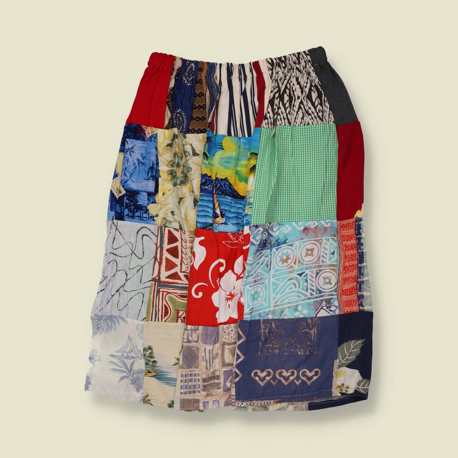One-of-a-Kind | Dog & Bone Rework | Patchwork Skirt | Multi - w30