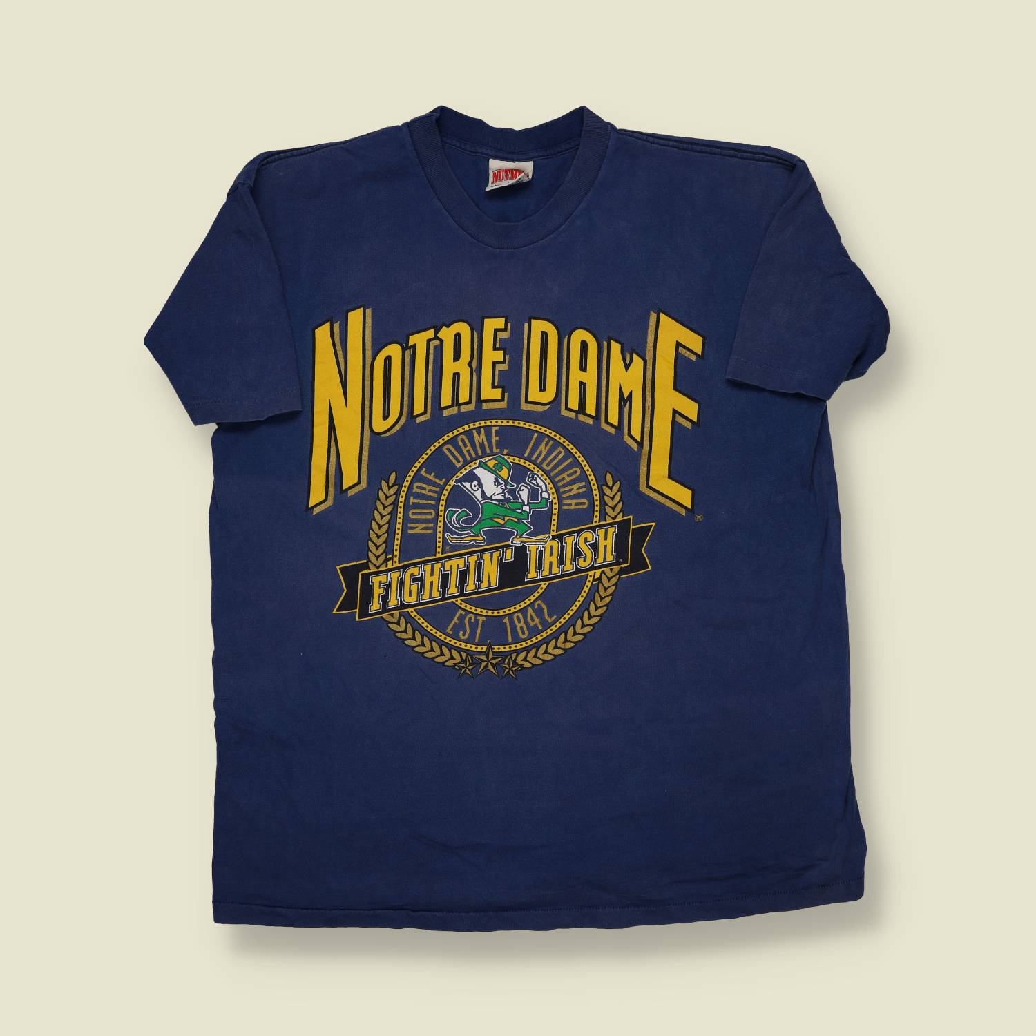 1990s | Notre Dame “Fightin’ Irish” T-Shirt – Nutmeg, Made in USA - S