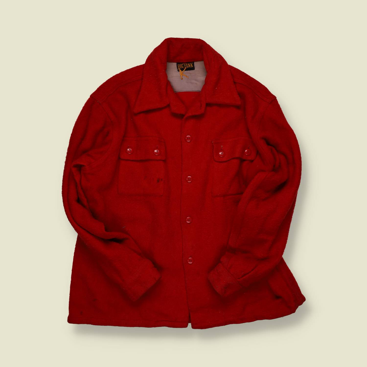 1950s | Big Yank Wool Shirt Jacket – Red - L/XL