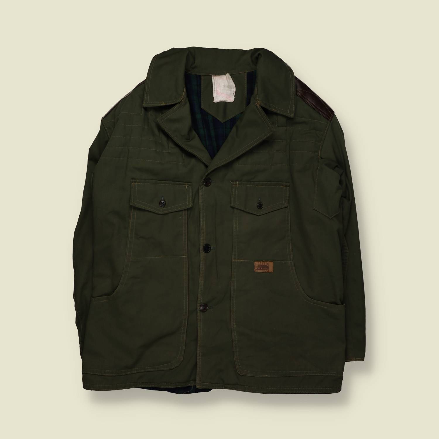 1970s | Falaya | Military Style Coat | Olive – XXXL