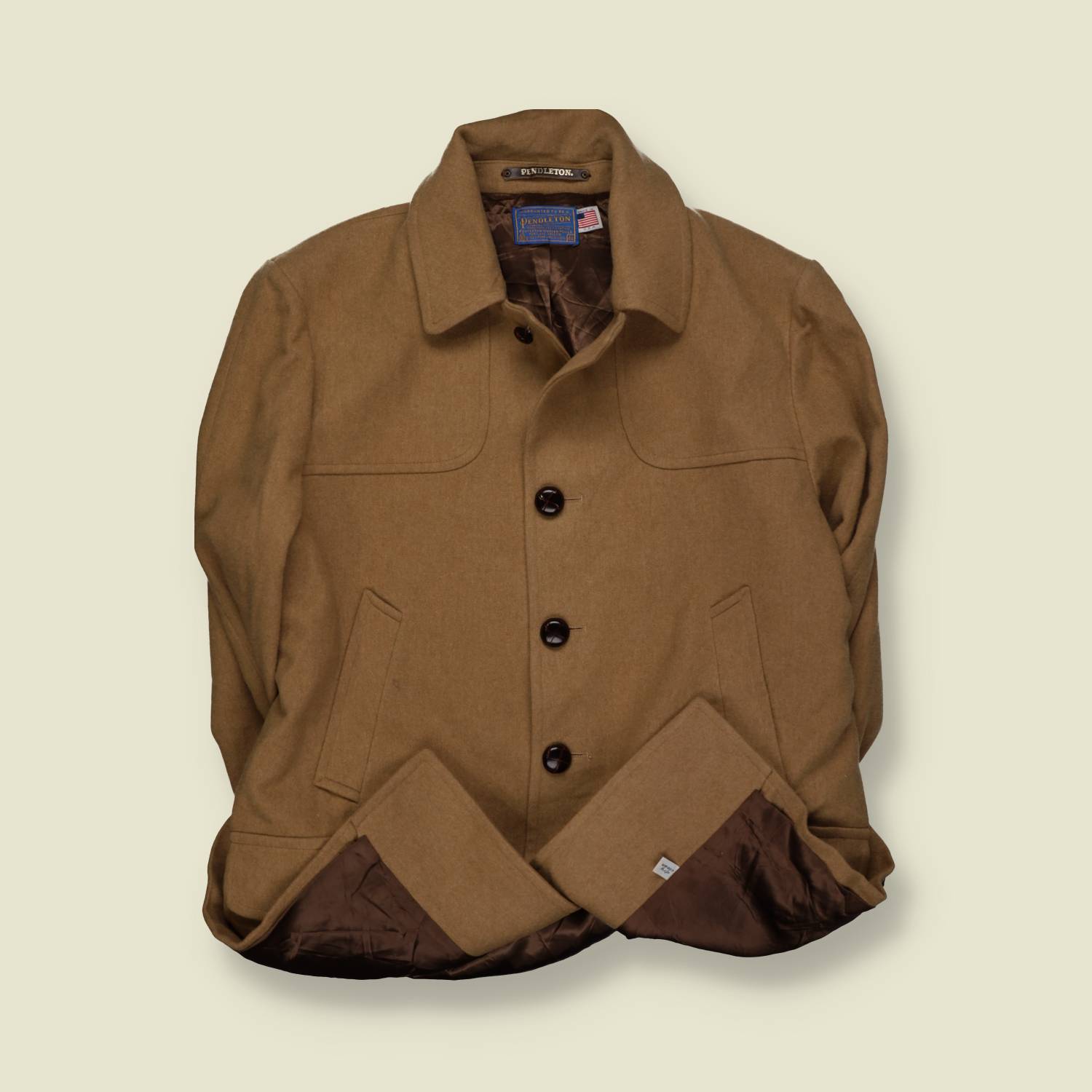 1970s–1980s | Pendleton | Made In USA | Wool Coat | Camel – XXXXL