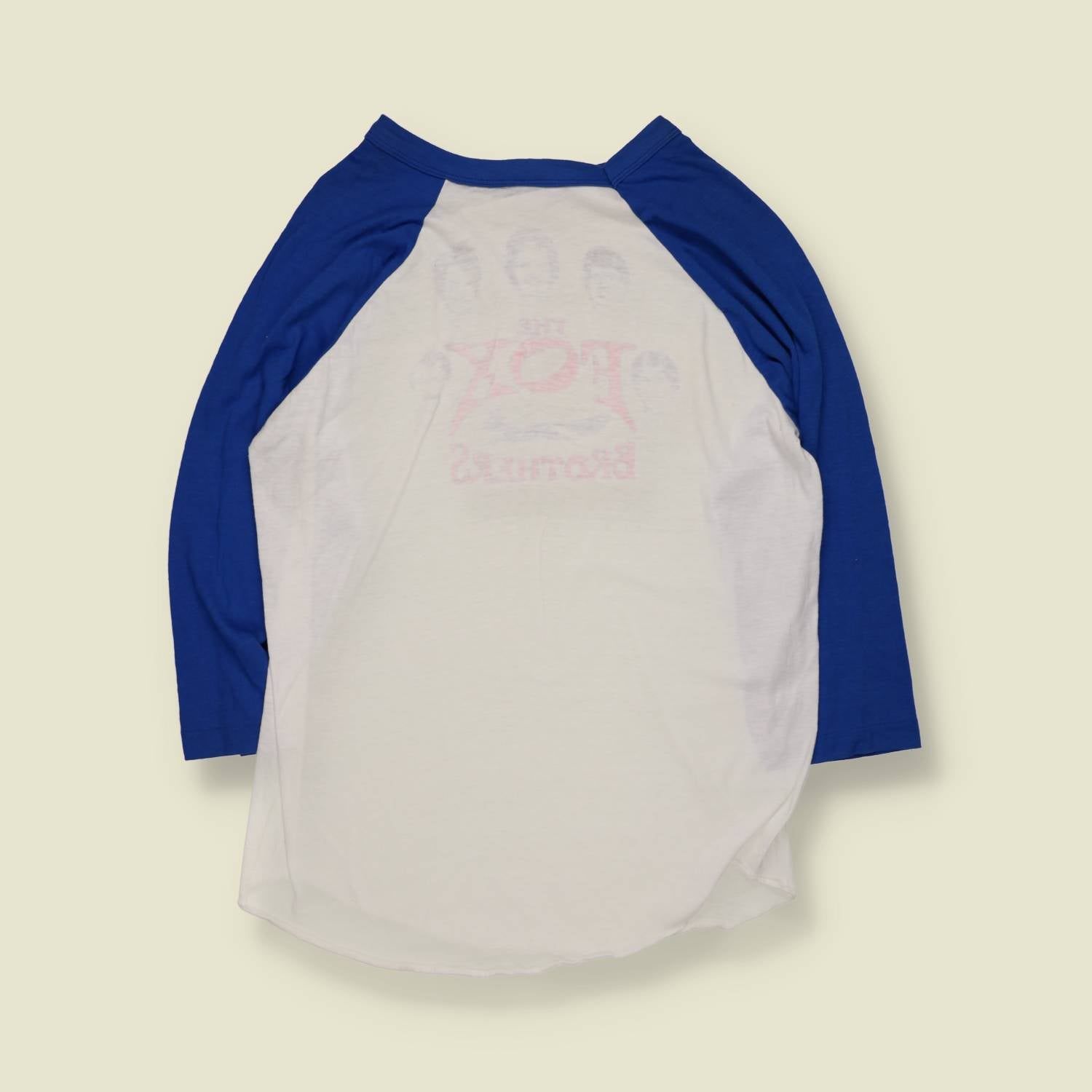 1970s–1980s | Fox Brothers | Raglan Graphic T-Shirt | White / Blue – M