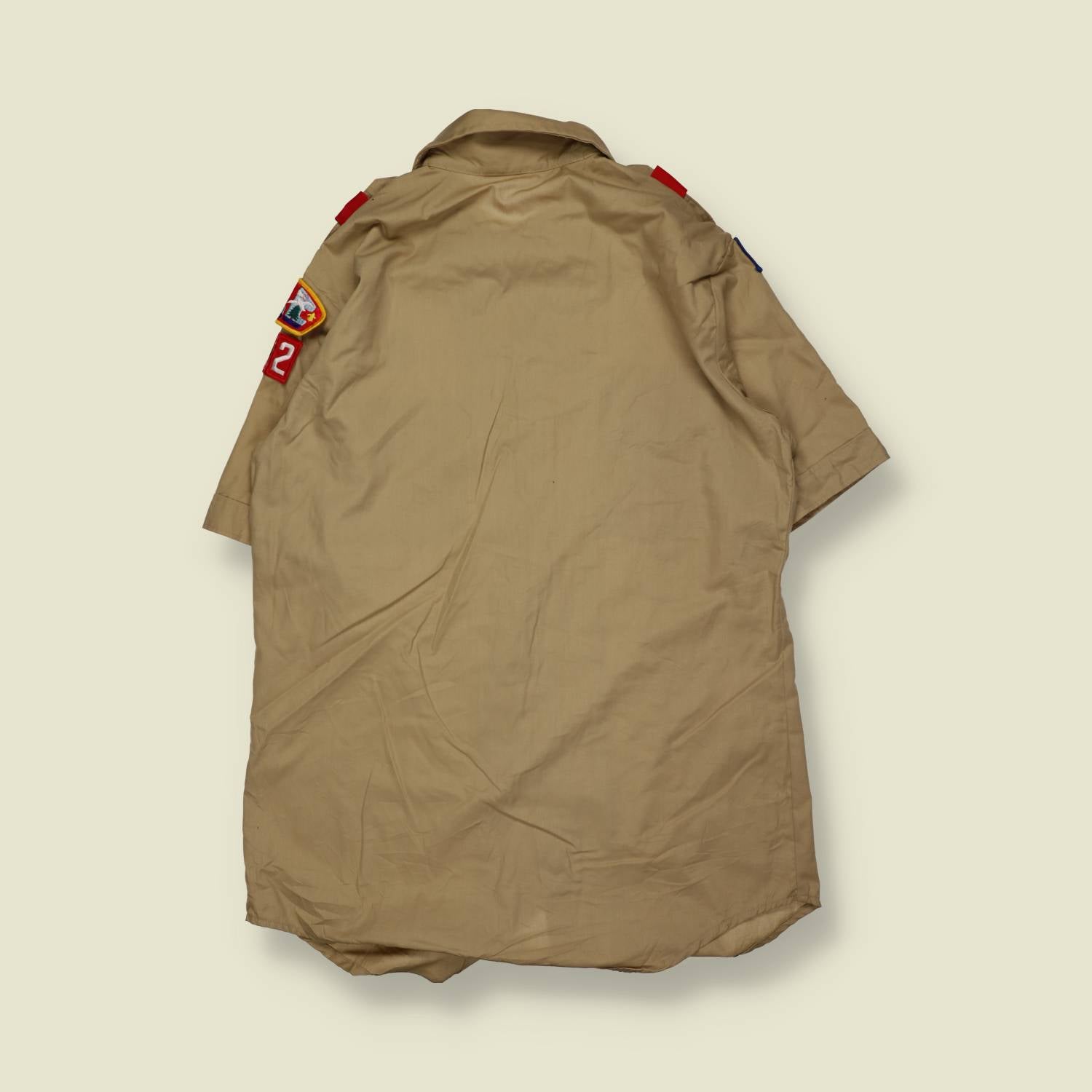 1990s | Boy Scouts Of America | Short Sleeve Uniform Shirt | Khaki – L