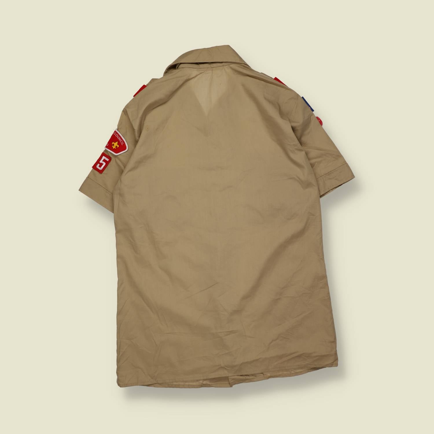 1990s | Boy Scouts Of America | Short Sleeve Uniform Shirt | Khaki – S