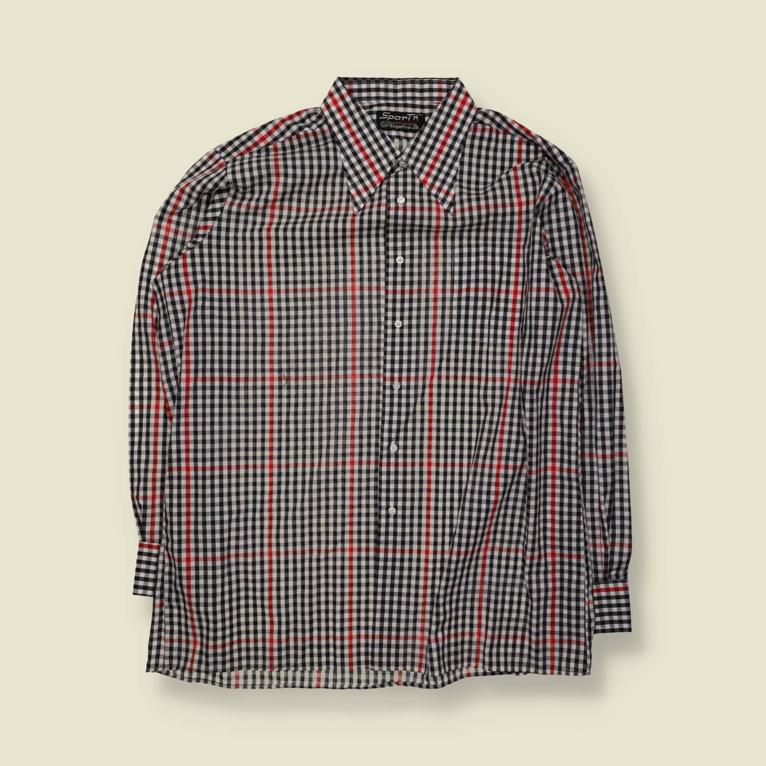 1970s | Spot | Long Sleeve Shirt | Check – XXXL