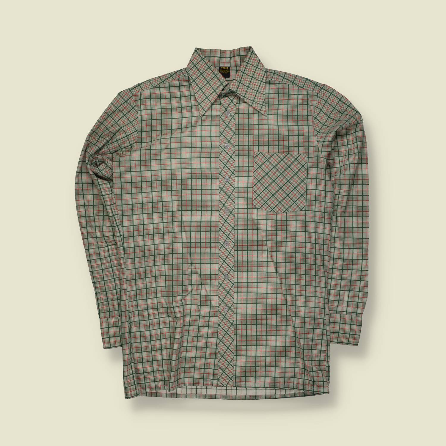 1970s | Scala | Long Sleeve Shirt | Check – M