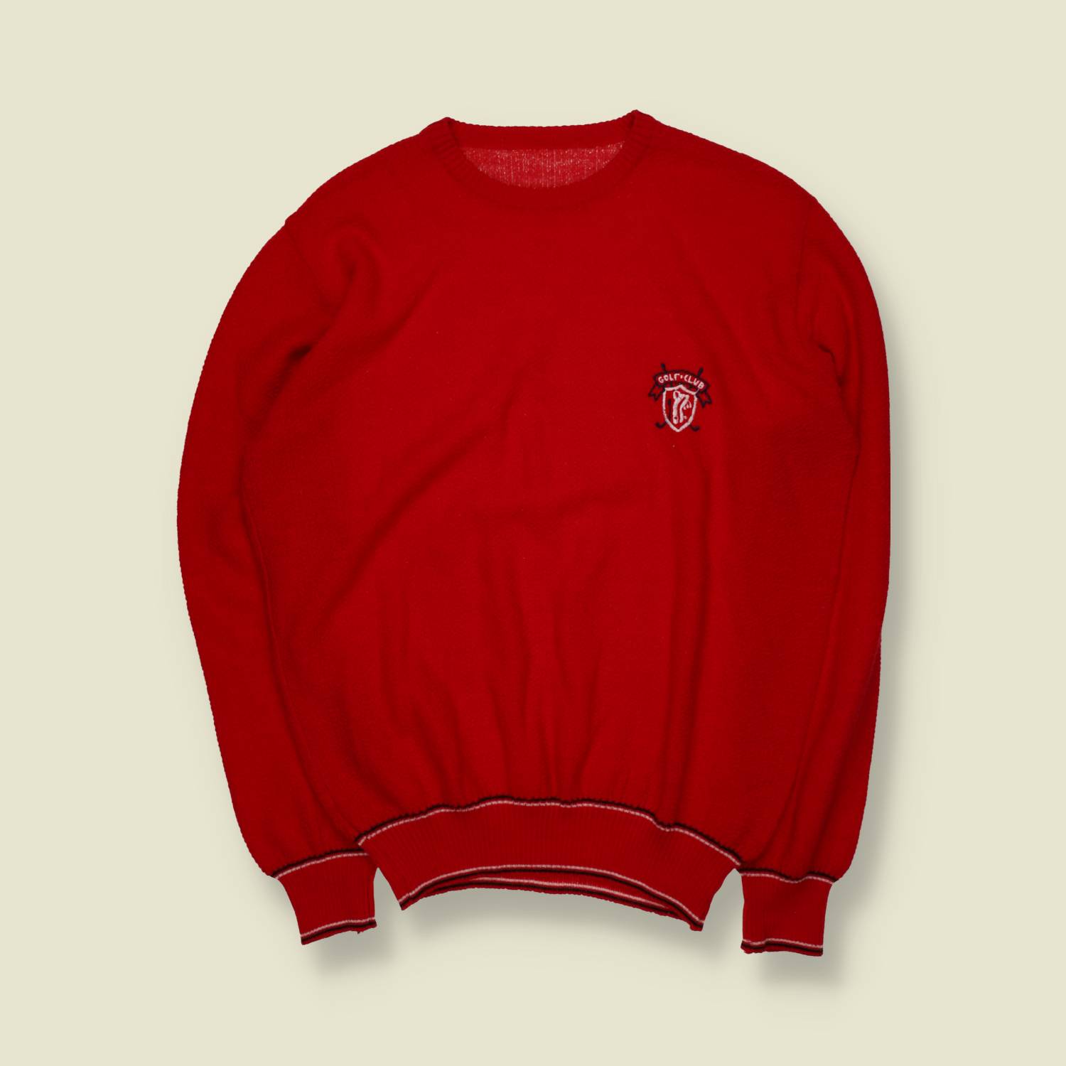 1970s | Golf Club | Knit | Red – S