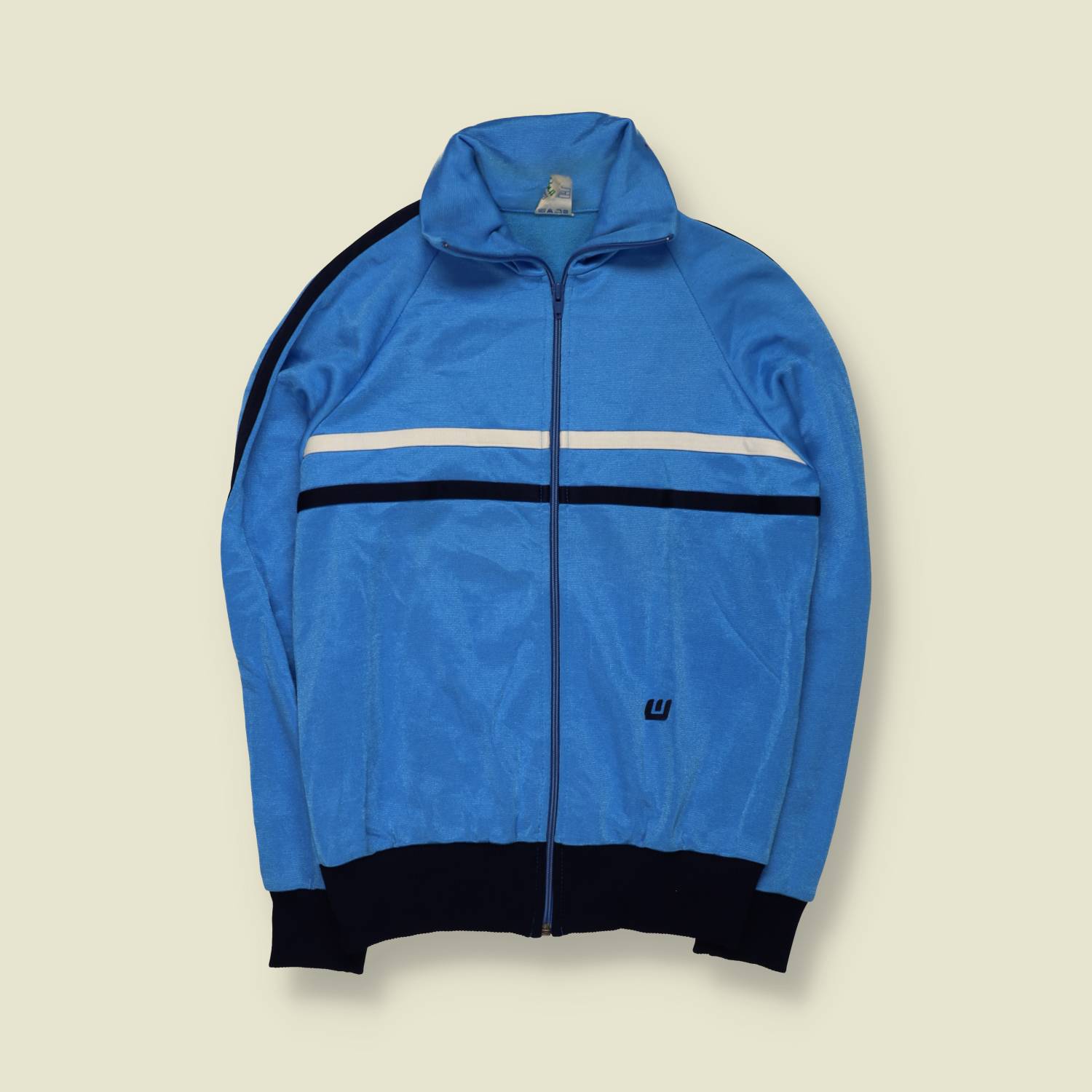 1970s | One By Wagner | Track Jacket | Blue Stripe – XXS