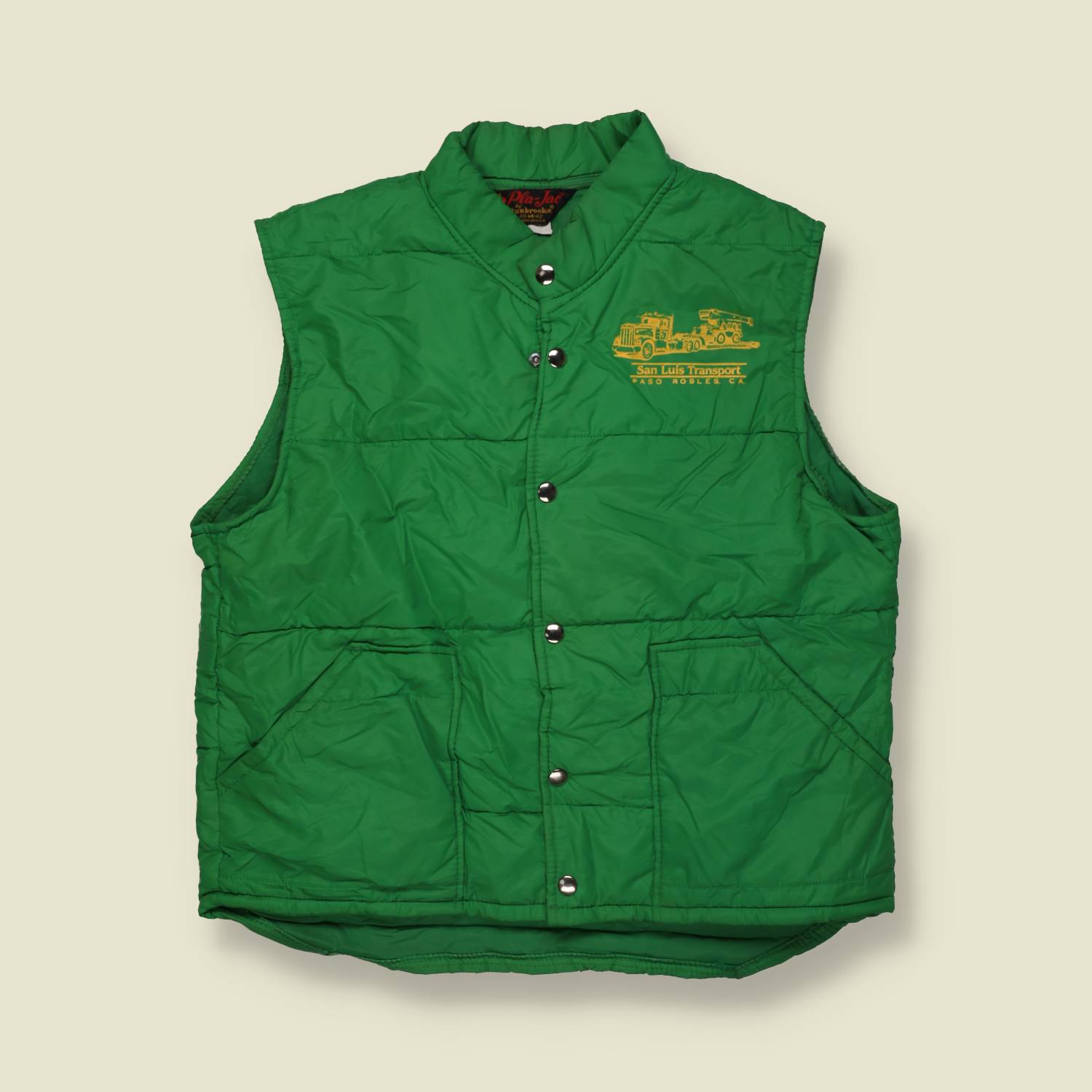 1970s | Plajac | San Luis Transport Quilted Gilet | Green – M