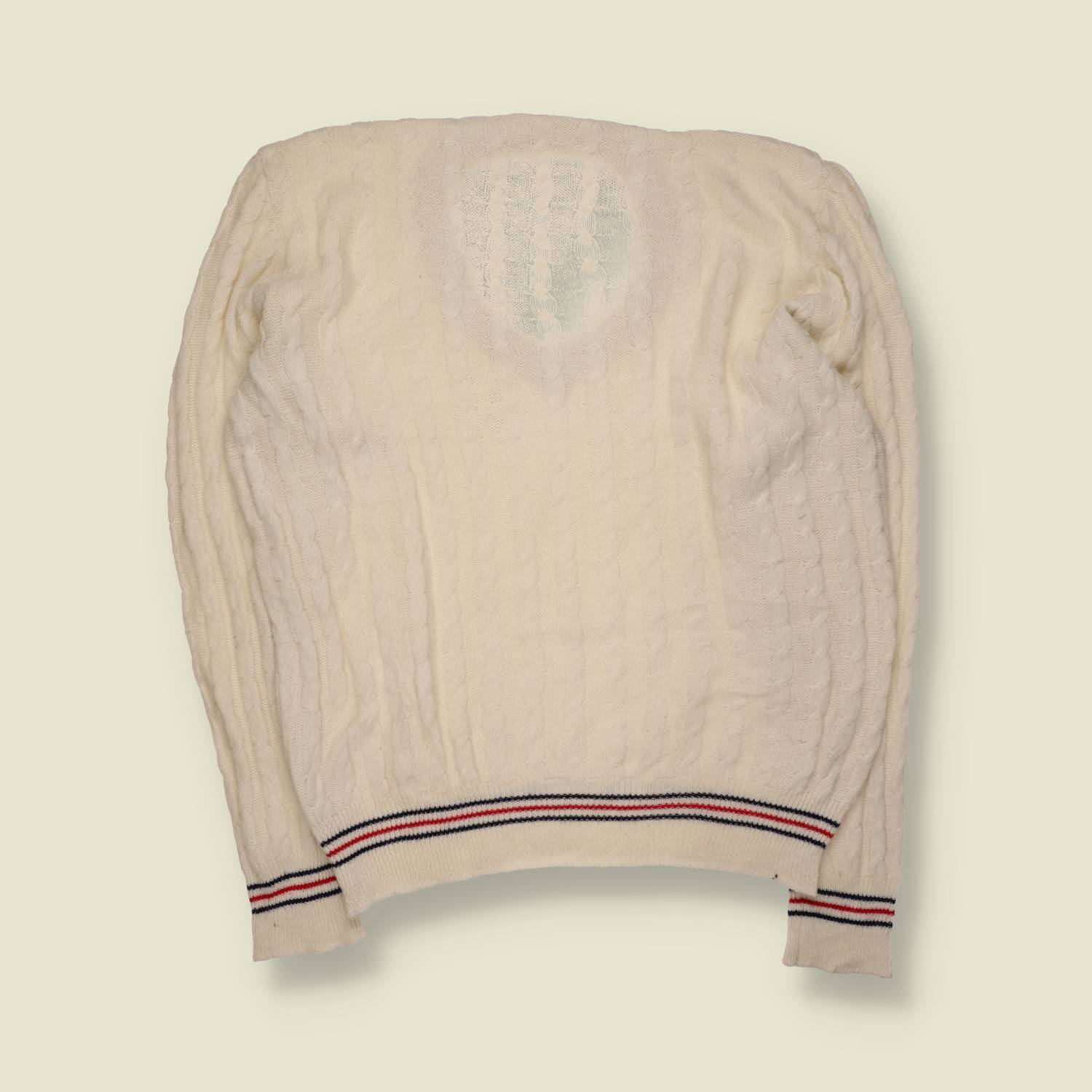 1970s | Lightweight Cricket Jumper | Cream – M