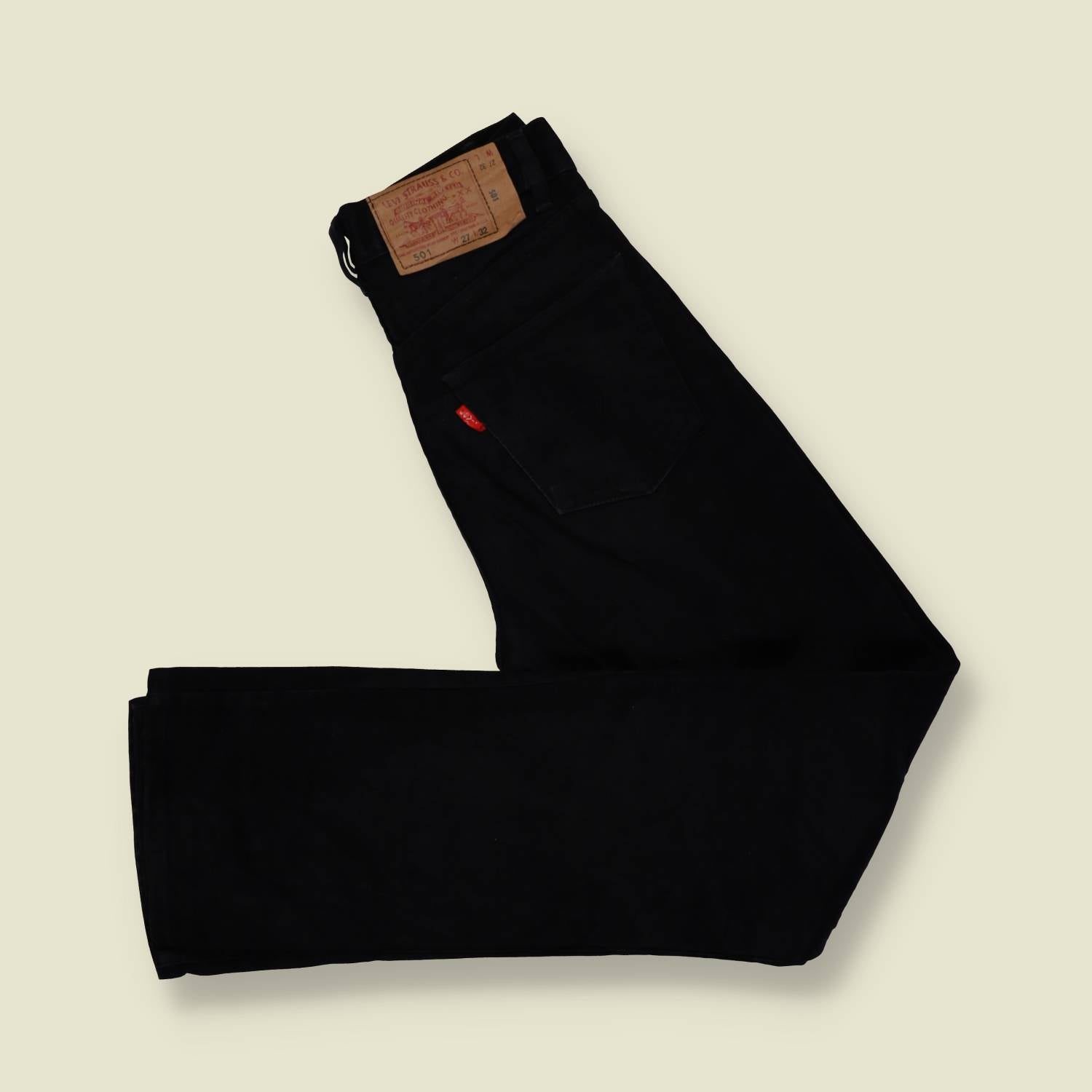 1980s–1990s | Levi’s 501 | Made In USA | Black Denim Jeans – w26