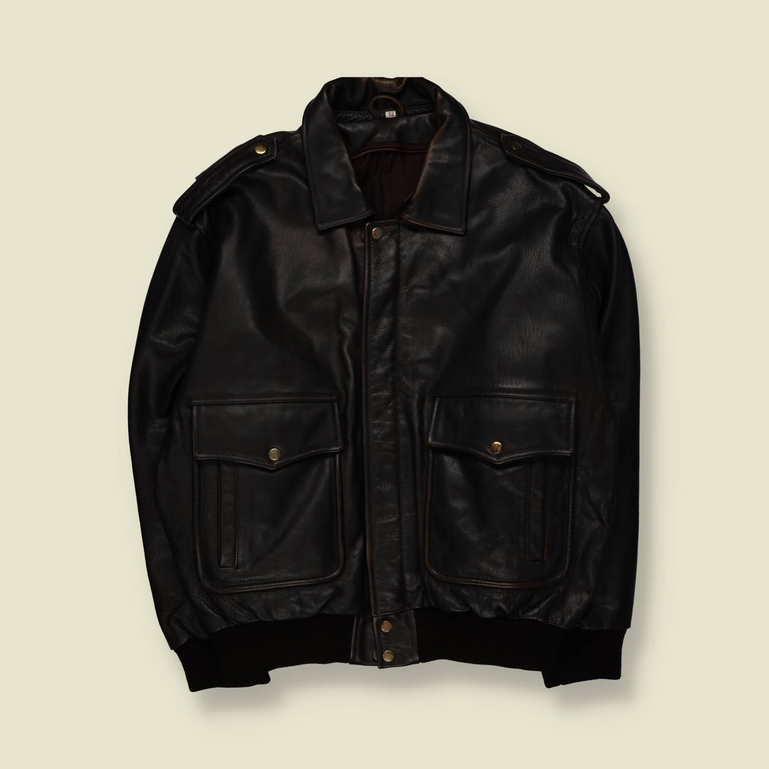 1980s | Leather Flight Jacket – XXXL