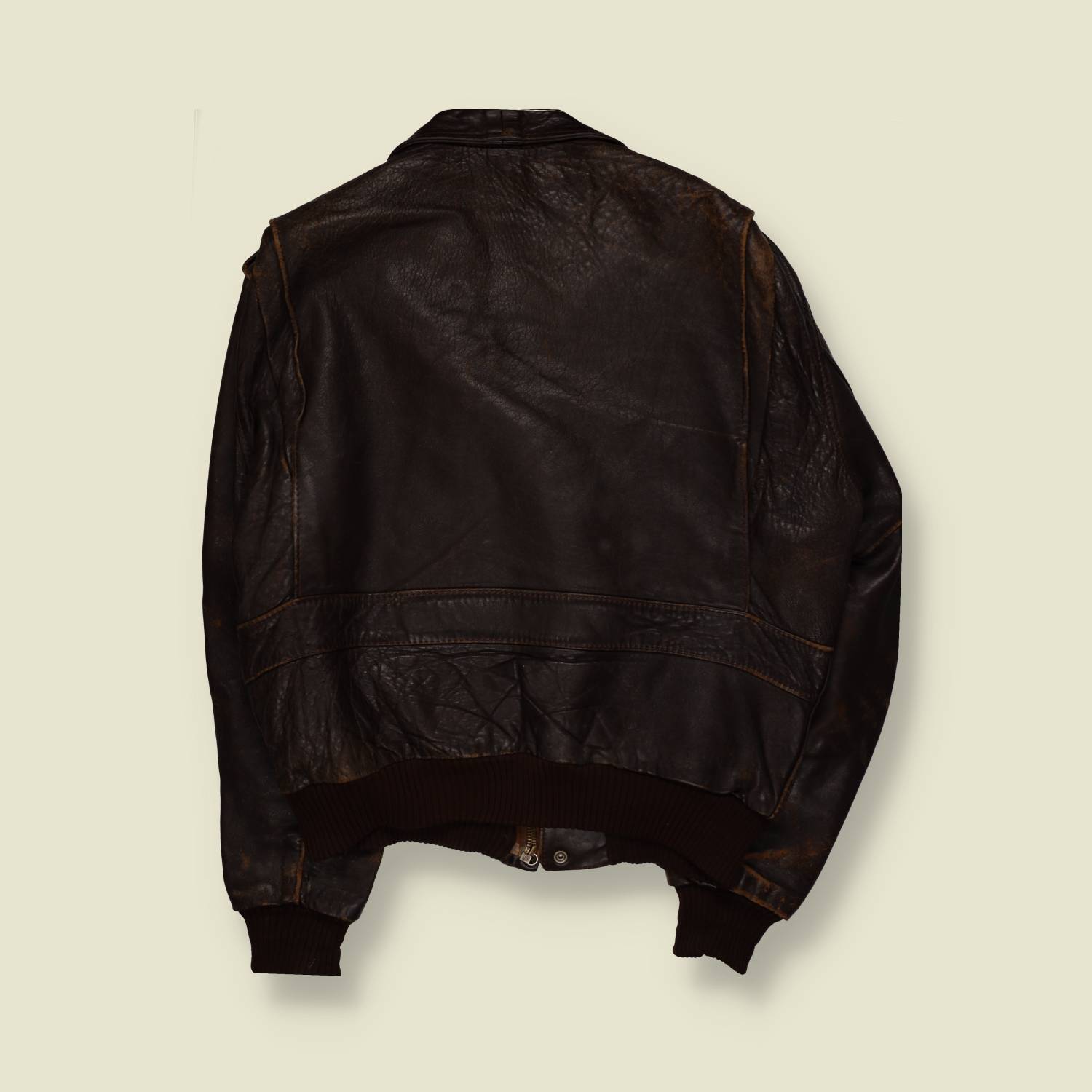 1970s–80s | Leather Flight Jacket – XXL