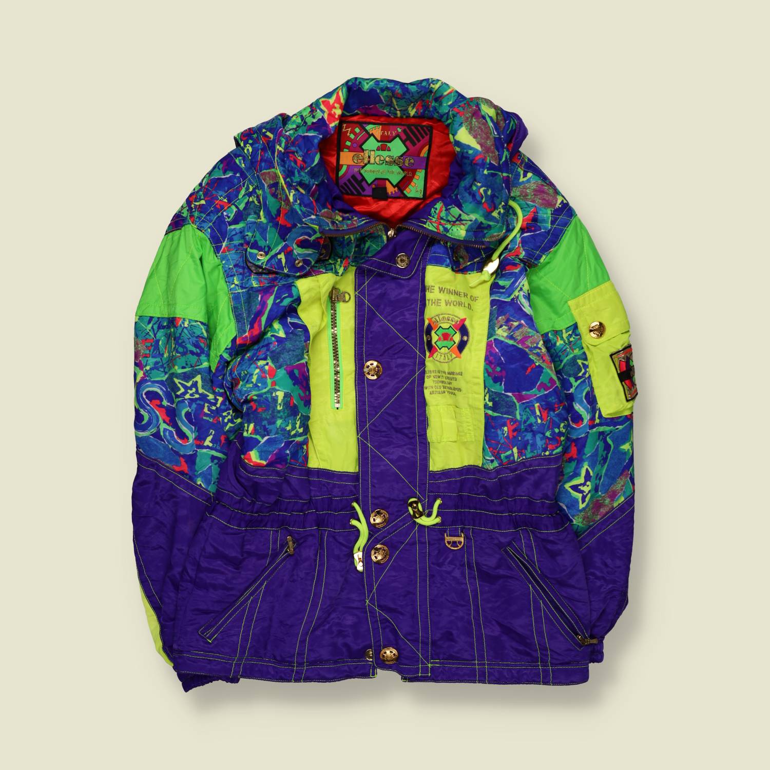 1990s | Ellesse | Ski Jacket | Multi Colour - XL